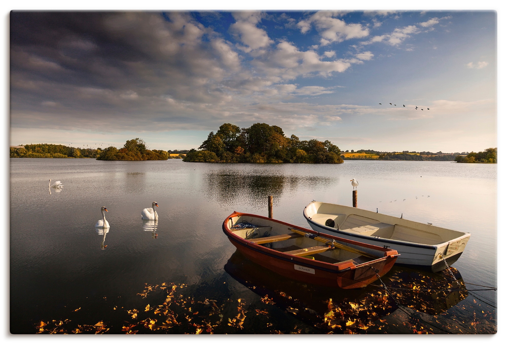 Artland Wandbild "Herbstimpressonen am See" Seebilder 1 Stk. tlg. als Alubild, Leinwandbild, Poster, Wandaufkleber in verschied. Größen