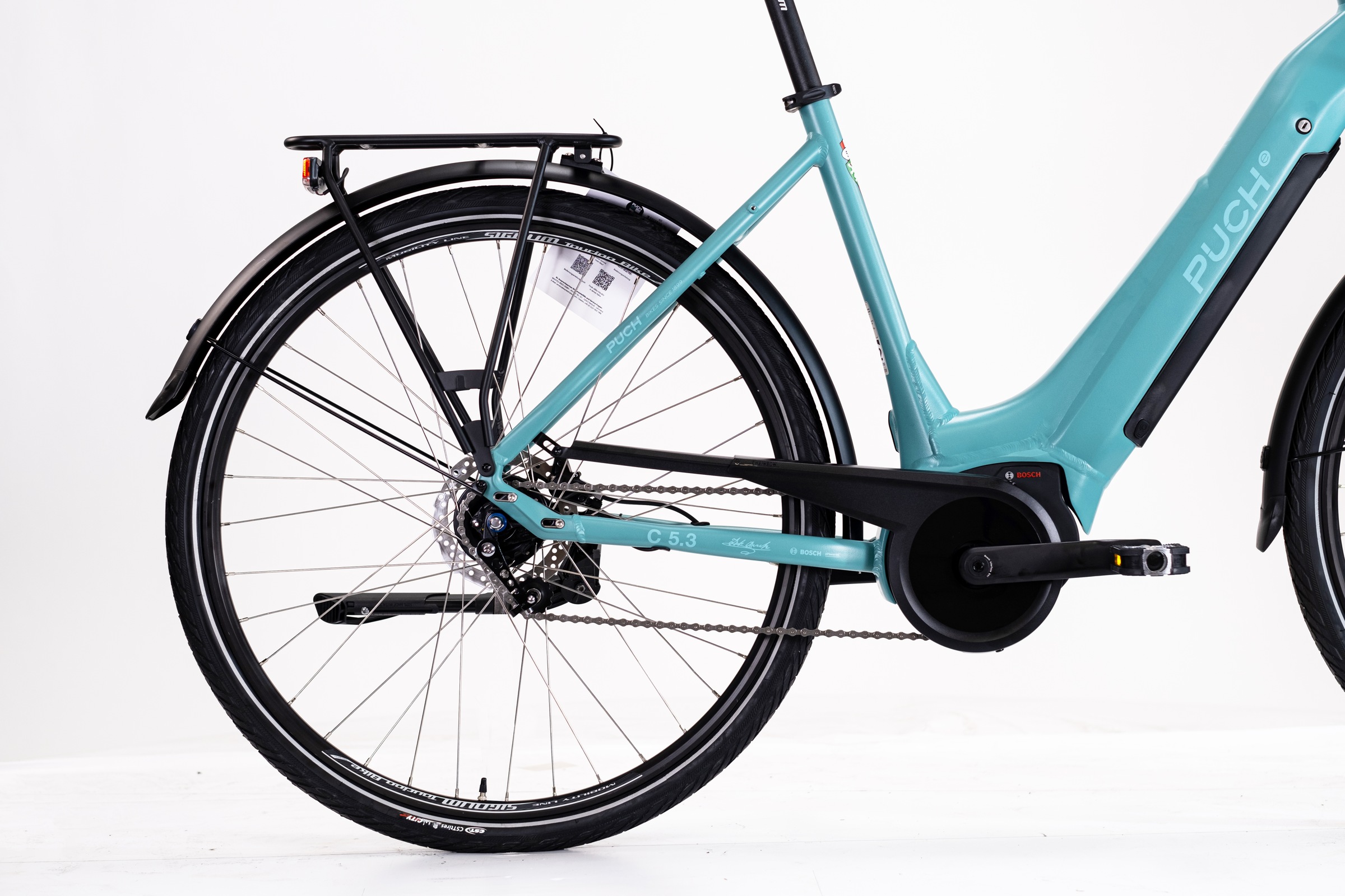 PUCH »PUCH C5.3 NEXUS / BOSCH 500 Wh 28" grün 7-Gänge« 7 Gang Shimano Nexus Schaltwerk Nabenschaltung Mittelmotor 250 W BOSCH PERFORMANCE LINE 36 V/250 W, Mittelmotor