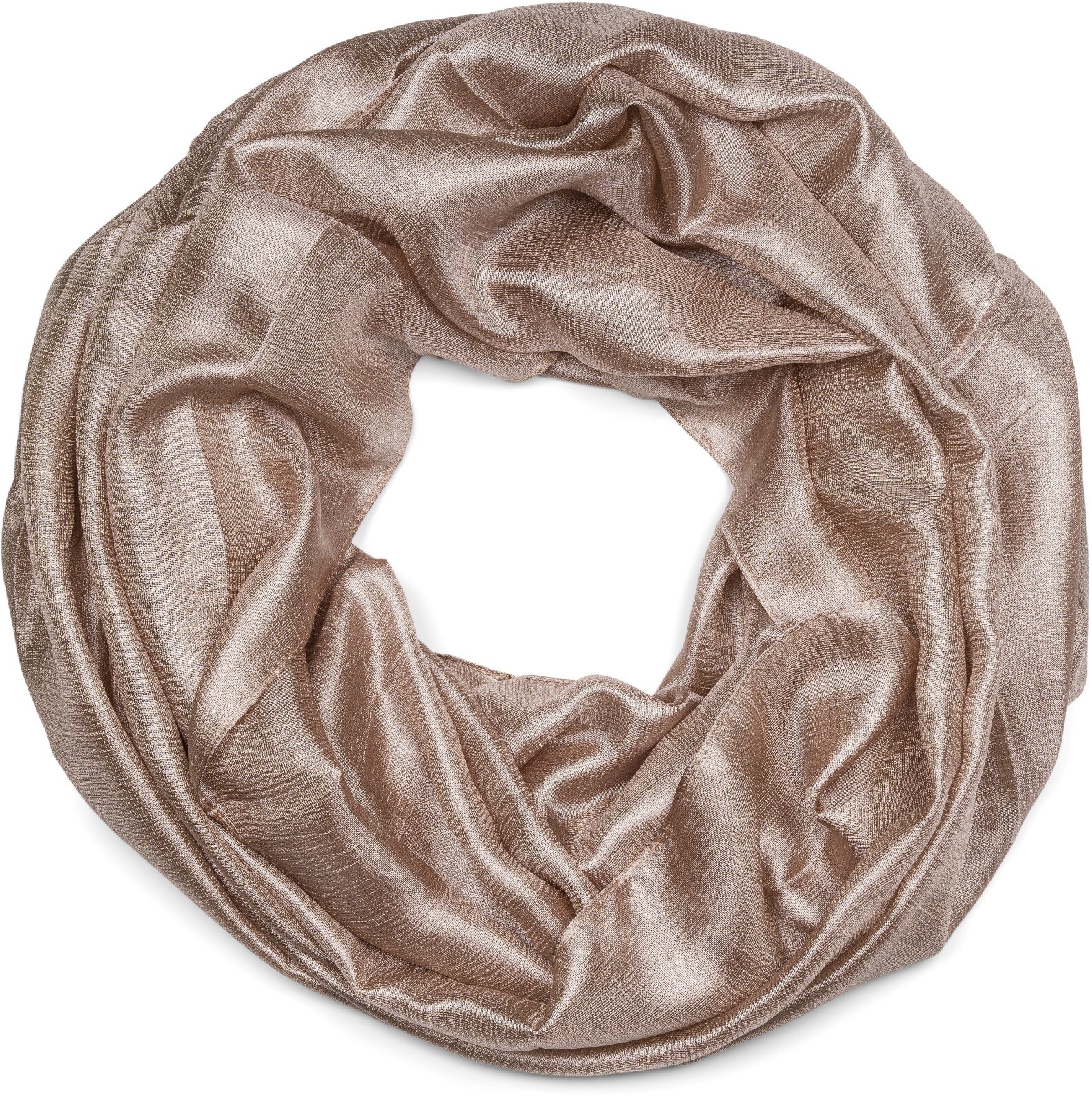 styleBREAKER Loop "Seidiger Einfarbiger Loop Glitzer" 1 Stk.