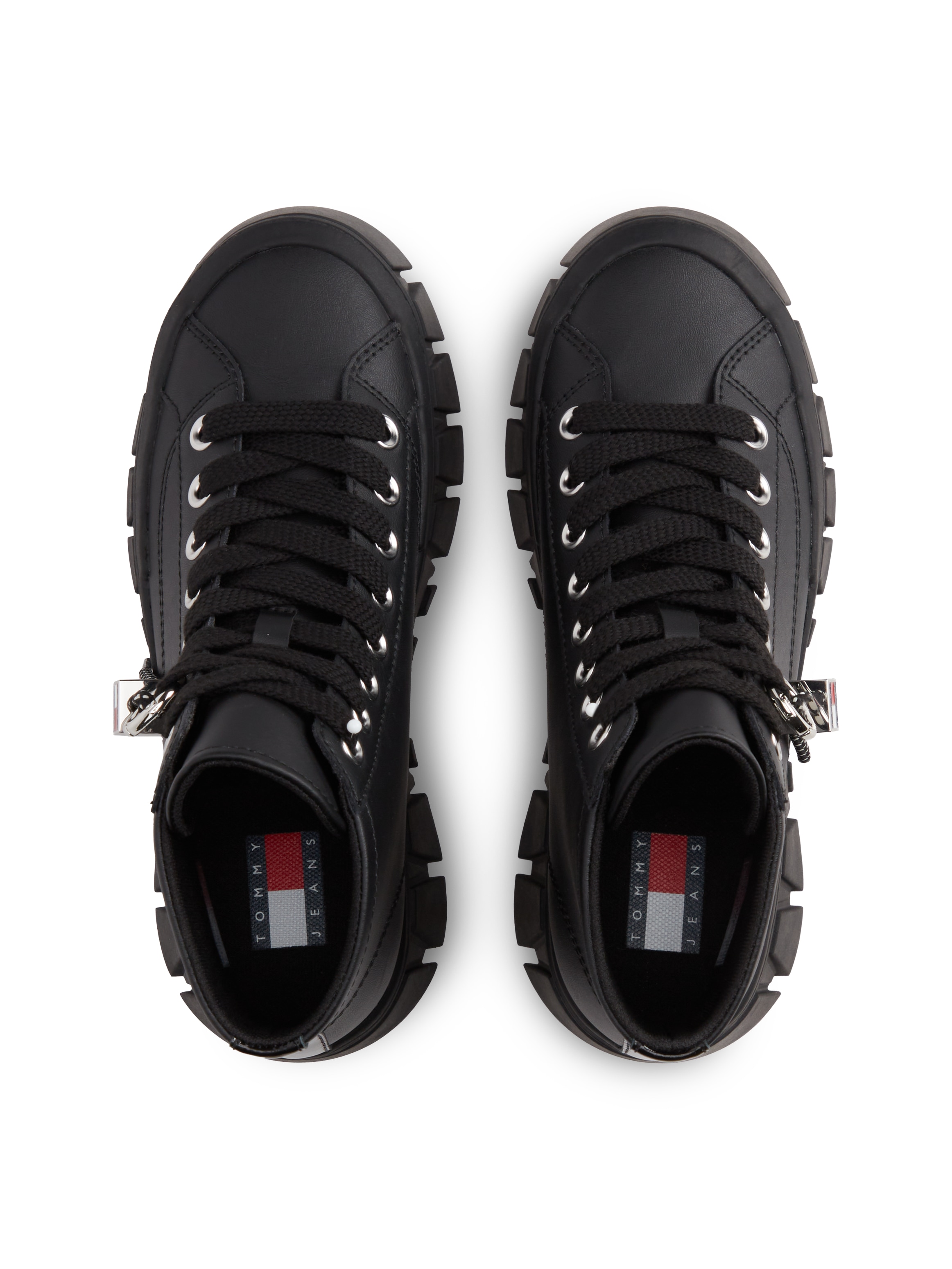 Tommy Jeans Plateausneaker »TJW PLATFORM SNEAKER LEATHER MC«  Schnürboots mit trendigem Charm