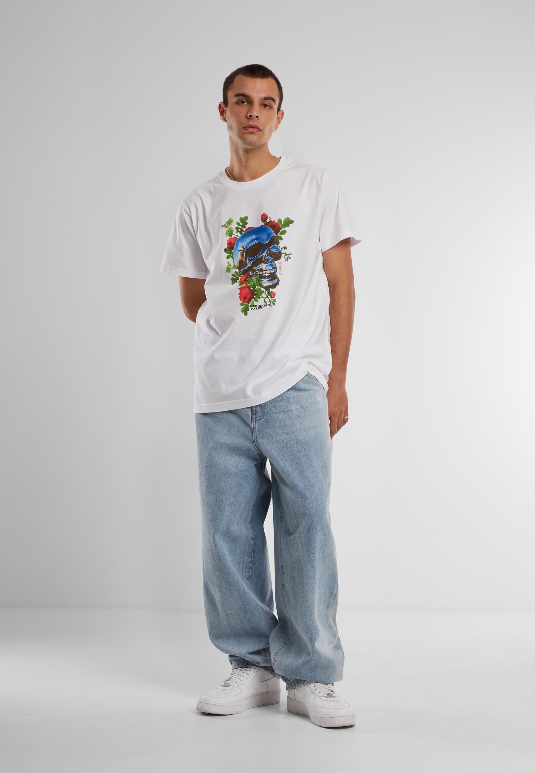 MisterTee T-Shirt »MisterTee Herren Chrome Skull Tee«, (1 tlg.)