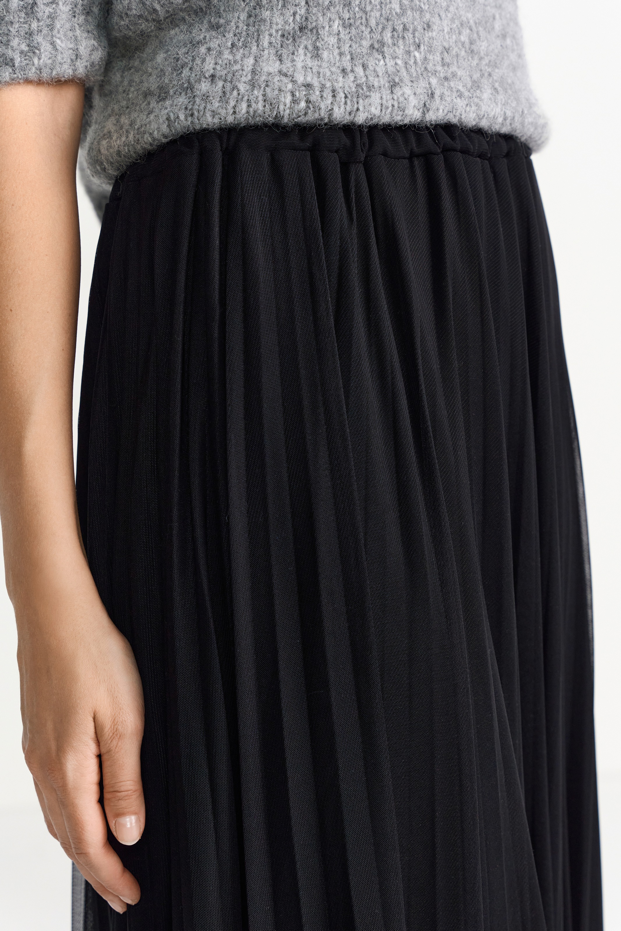 RICHROYAL Plisseerock in Midilänge, mit elastischem Bund, mit Tülleinsatz, günstig online kaufen