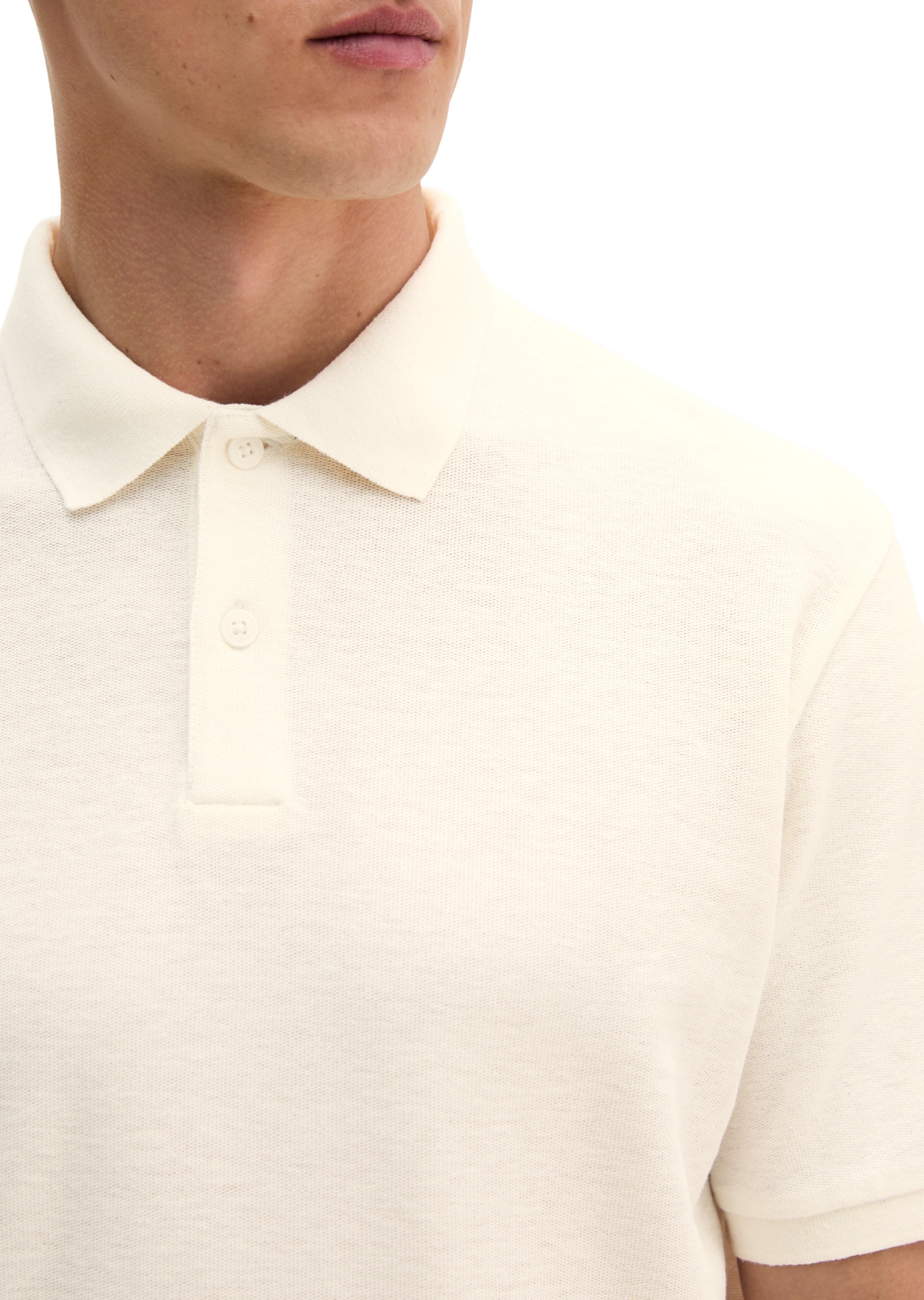 Marc O'Polo Poloshirt »aus Bio-Baumwolle und Leinen«