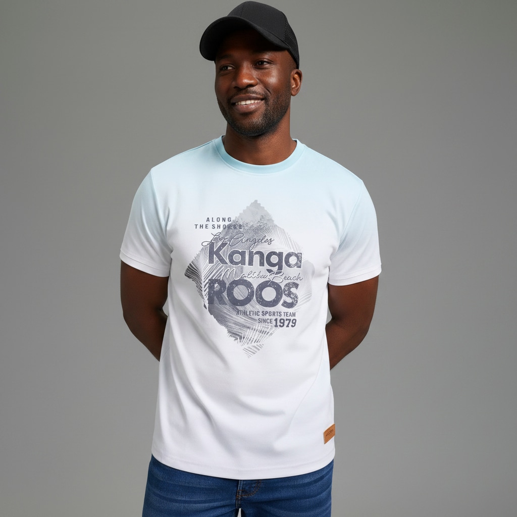 KangaROOS T-Shirt schmale Passform, Halbarm, angesetztes Bündchen am Ärmelabschluss