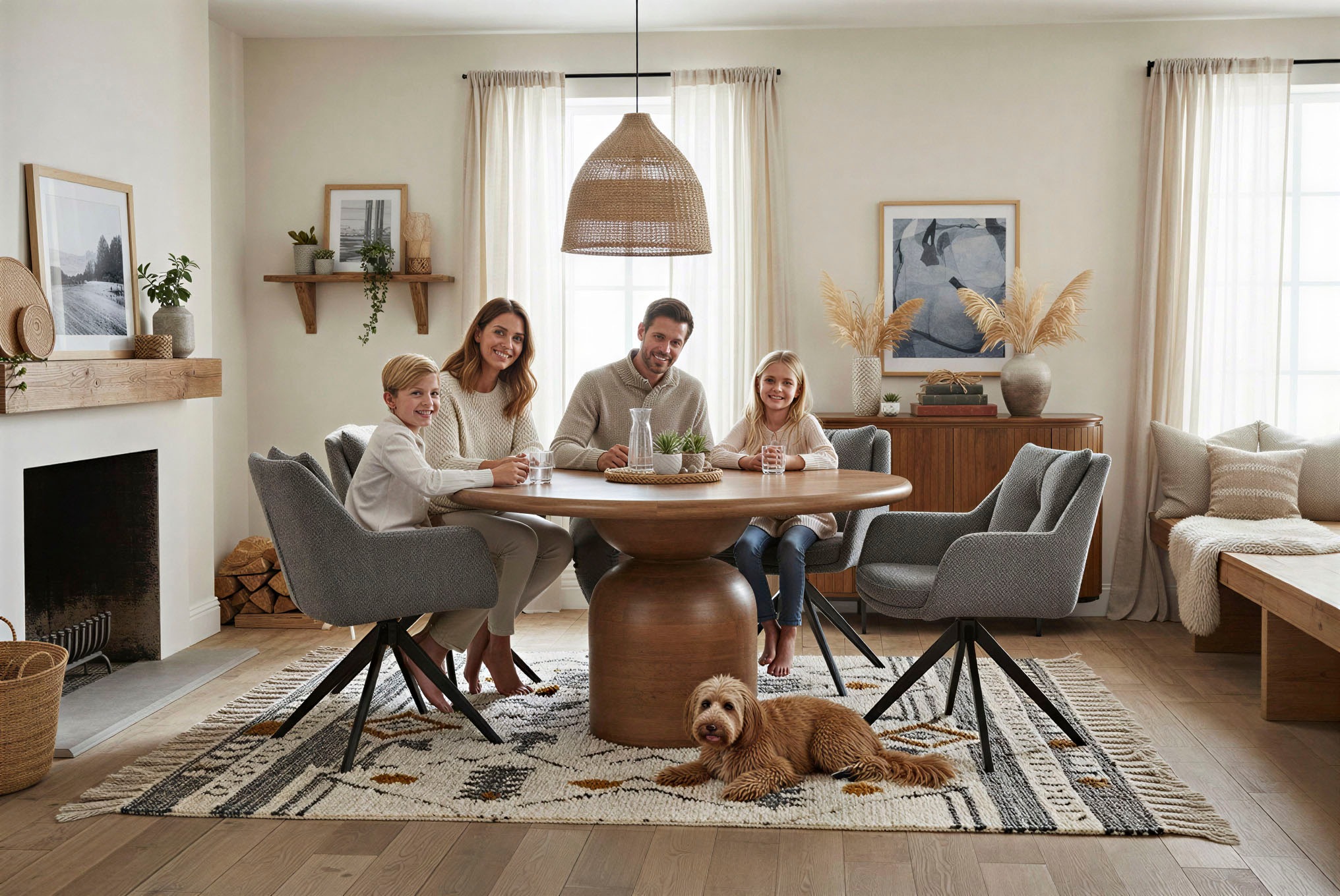 SIT Sideboard »Nagasaki aus massivem Mangoholz mit Lamellenfront & 2 Türen« 1 Stk. tlg. Abgerundete Ecken & zarte Lamellenfront aus massivem Mangoholz