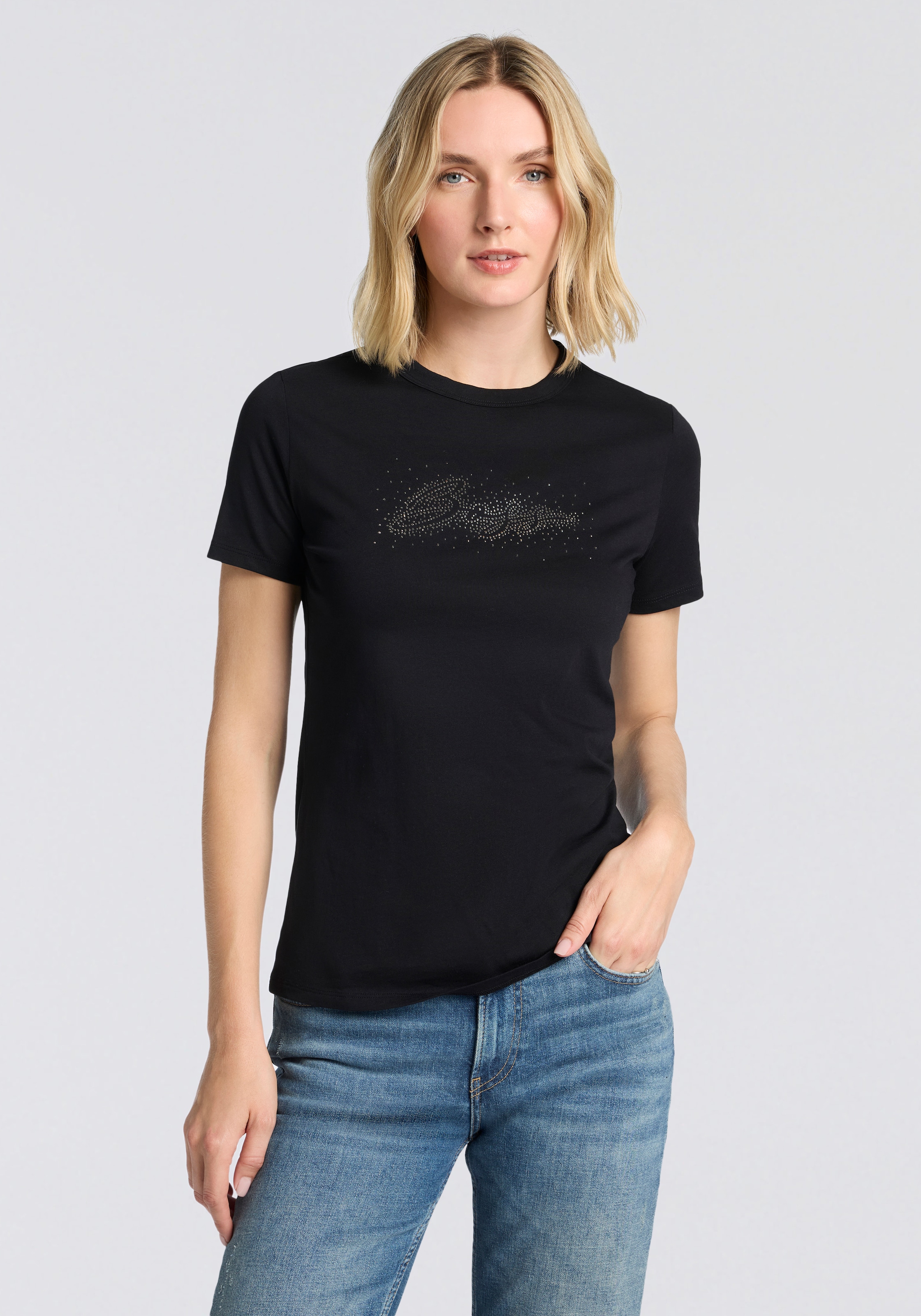 BOSS ORANGE T-Shirt "Elogo Print19 Premium Damenmode" mit Rundhals günstig online kaufen
