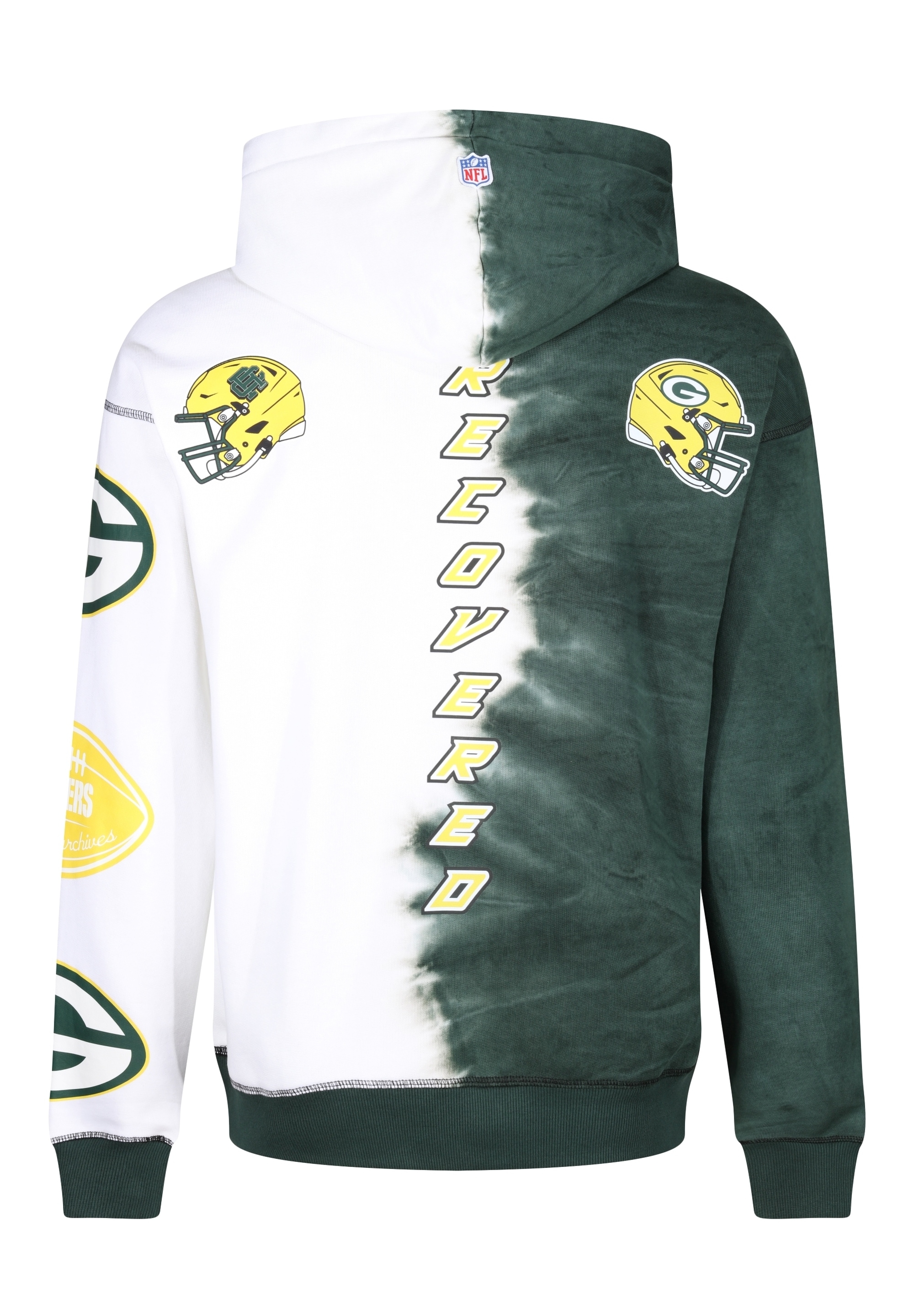 Recovered Kapuzensweatshirt »NFL Packers Ink Dye Effect On«, für alle Green Bay Packers-Fans