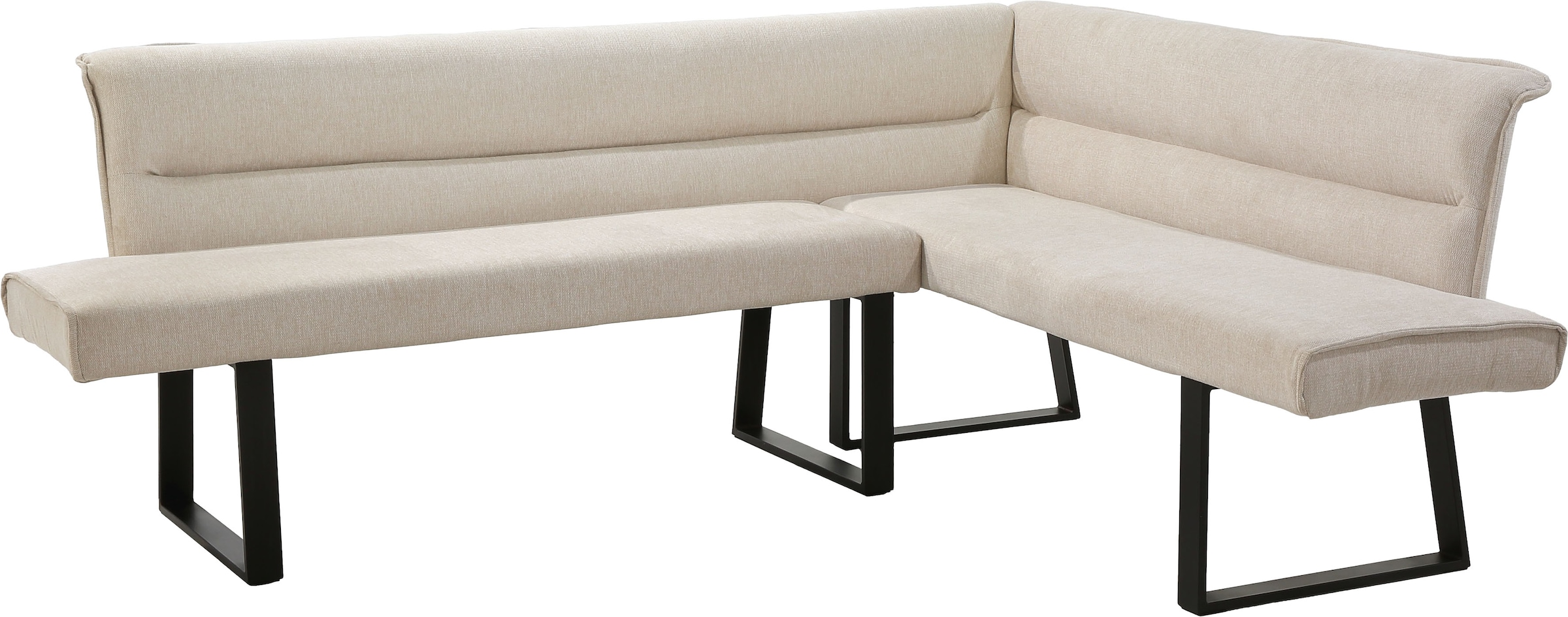 Jockenhöfer Gruppe Eckbankgruppe »Tisch, Bank und 2 Stühle, Taschenfederkern« Set, 4 tlg. Tisch (140x90cm) schwarz, Bank und Stühle anthrazit oder beige