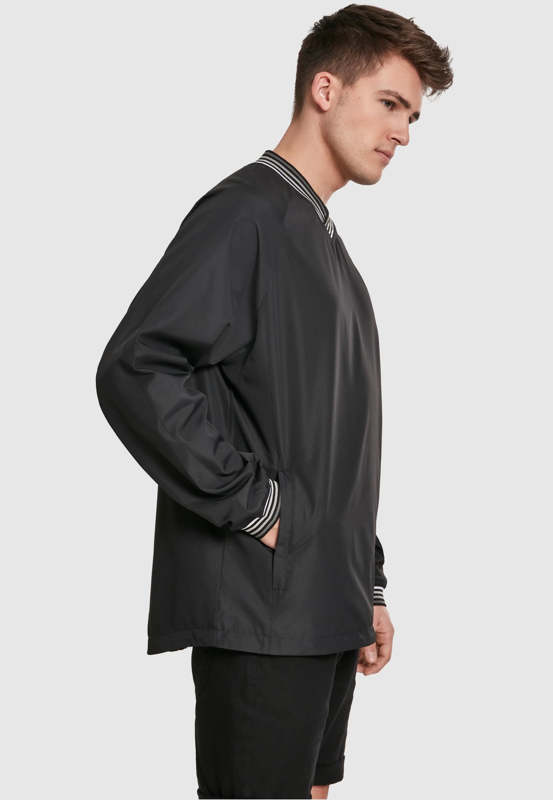 URBAN CLASSICS Rundhalspullover »Urban Classics Herren Warm Up Pull Over«, (1 tlg.)