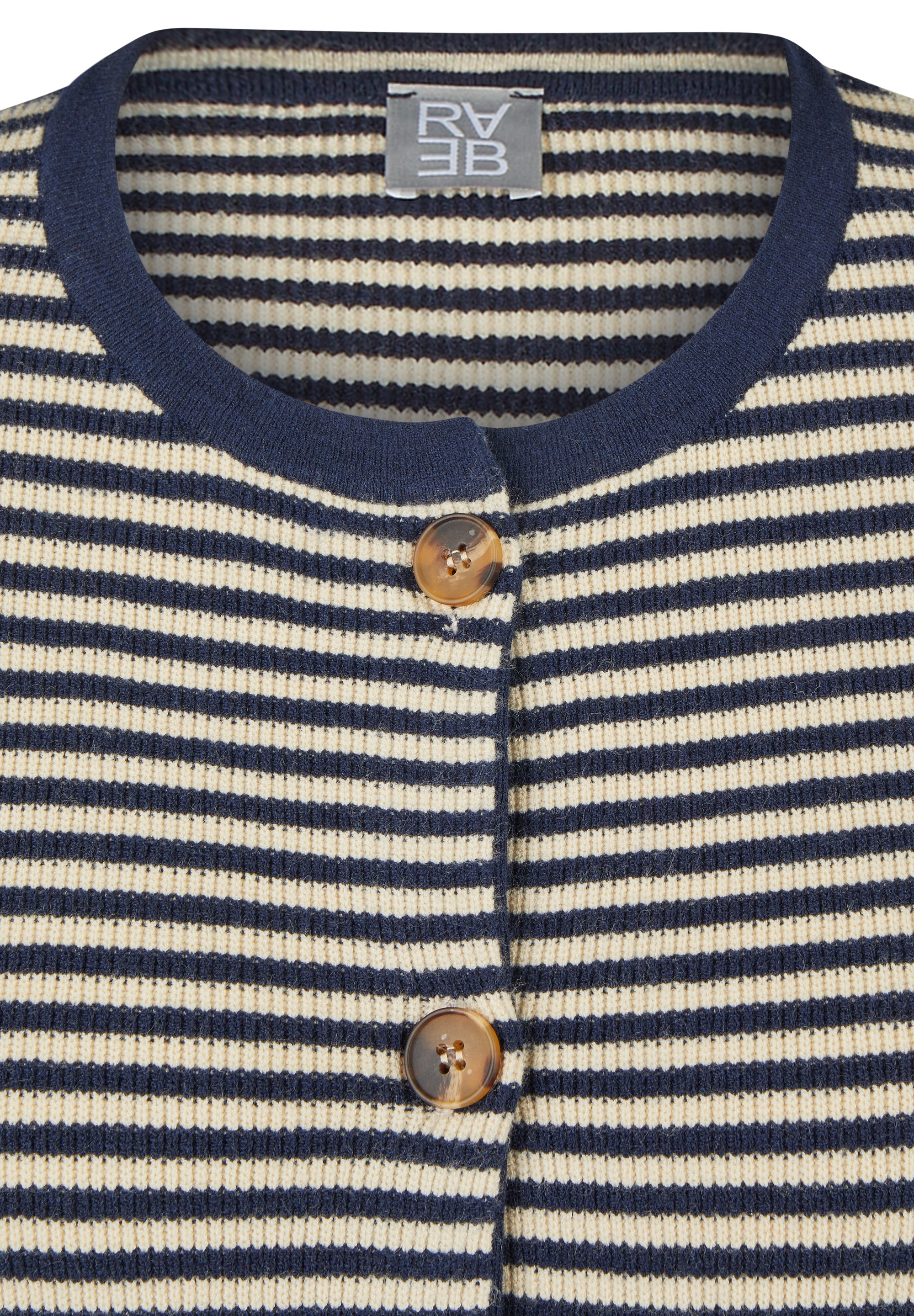 Rabe Cardigan im Streifen-Design und mit Knopfverschluss