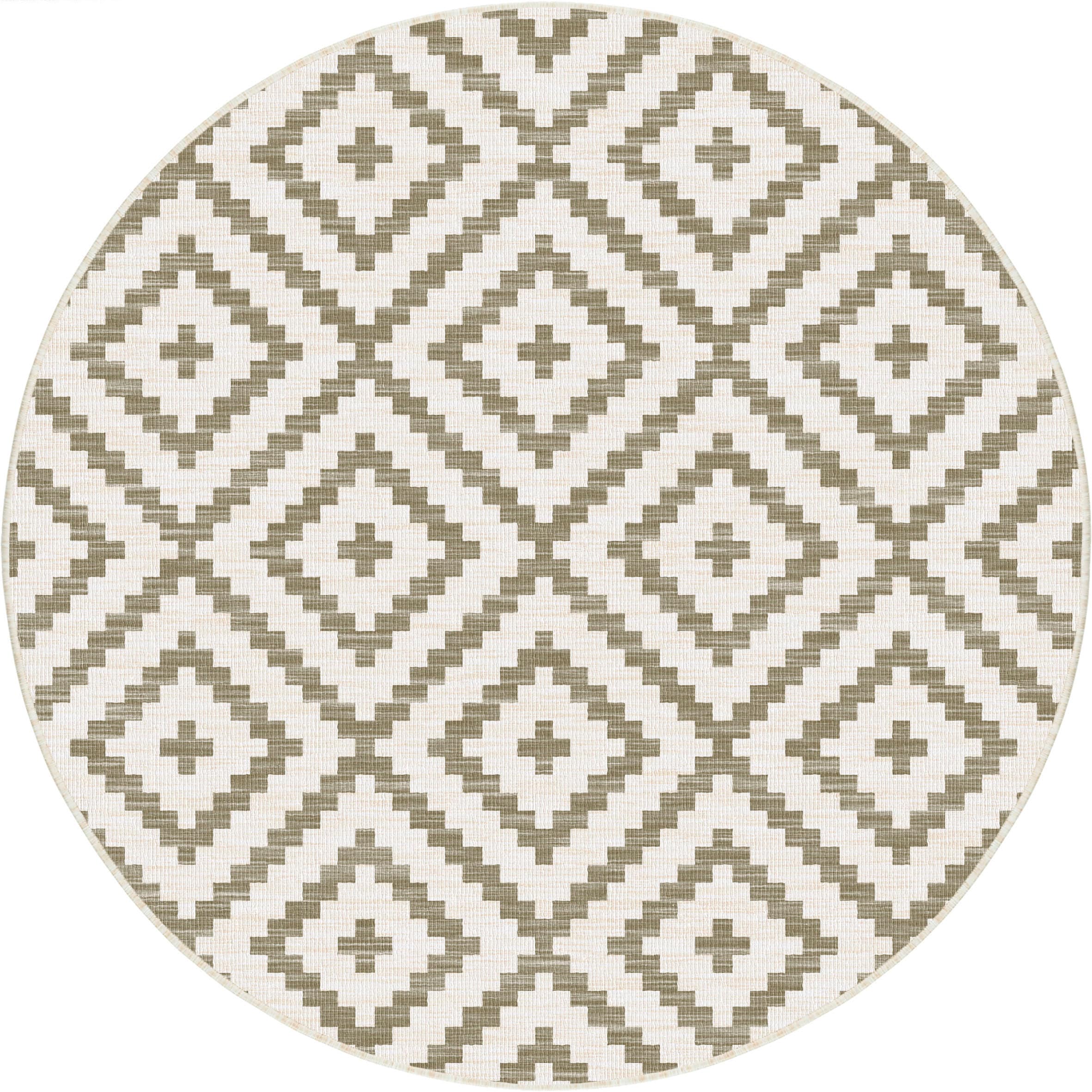 my home Teppich »Ronda Wendeteppich«, rund, 5 mm Höhe, Sisal-Optik, Flachgewebe, In- und Outdoor, geometrisches Boho Design