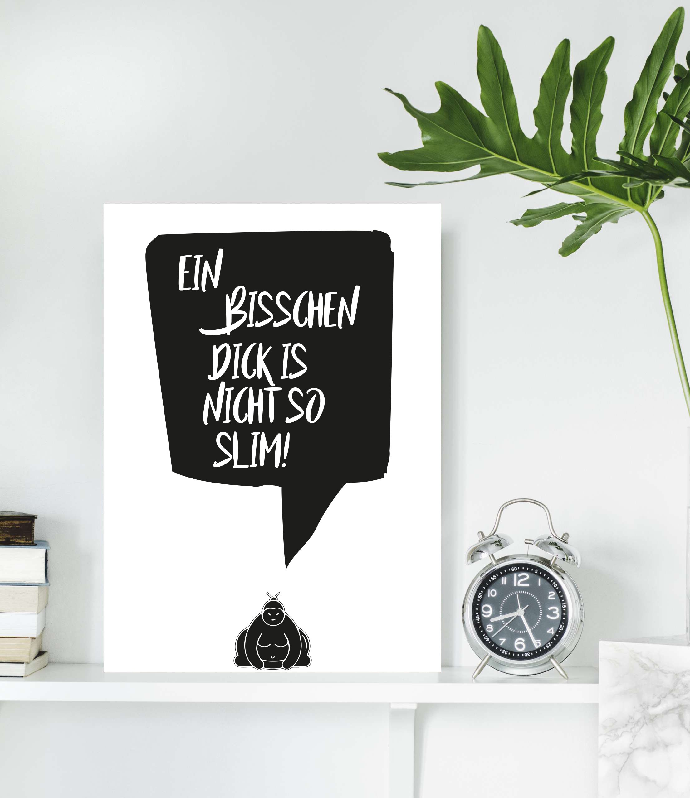 queence Metallbild "Bisschen Dick ist nicht so schlimm" Sprüche 1 Stk. tlg. günstig online kaufen