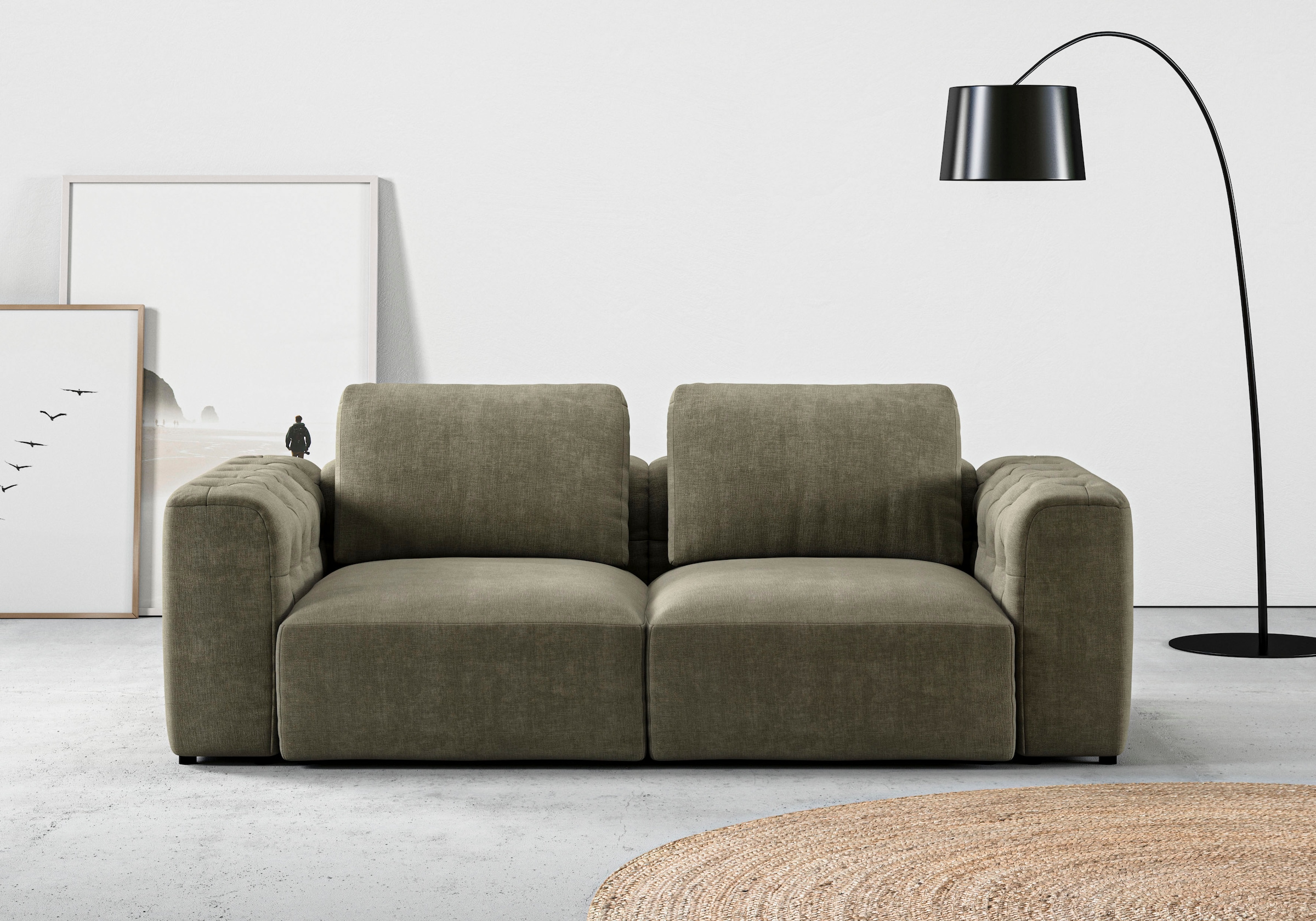 RAUM.ID 2-Sitzer "Cushid" Modulsofa, bestehend aus 2 Teilen, Breite 218 cm günstig online kaufen