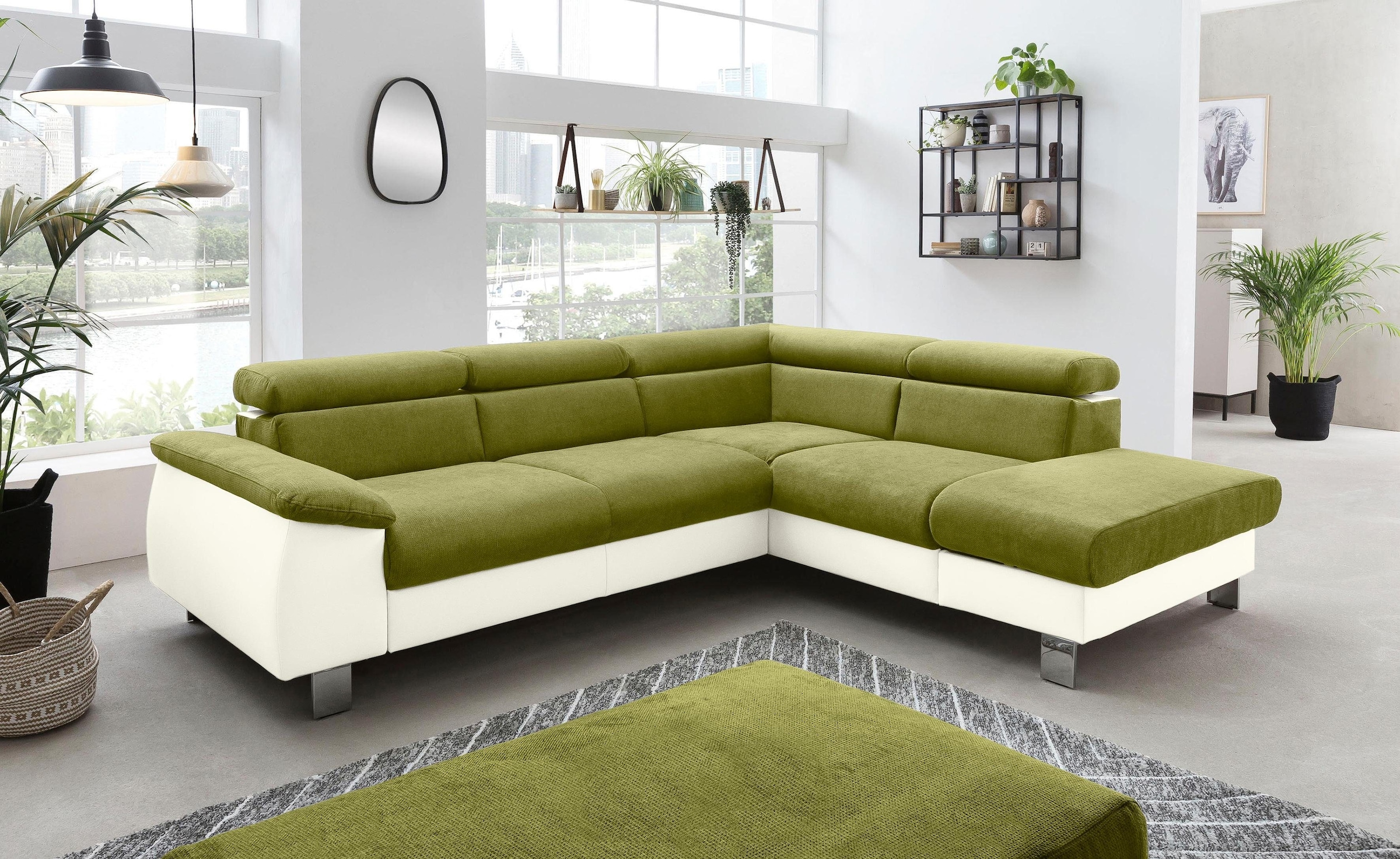 COTTA Ecksofa "Komaris L-Form", inklusive Kopf- bzw. Rückenverstellung, wah günstig online kaufen