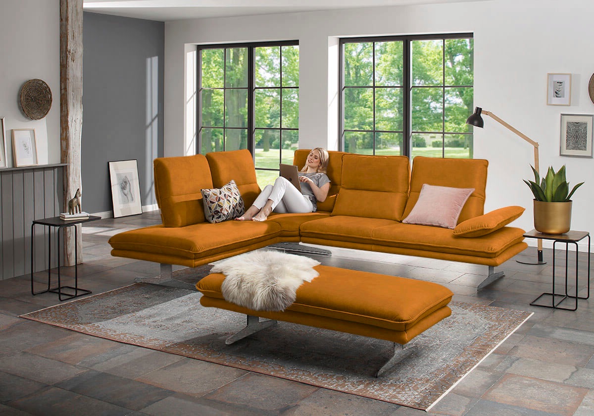 W.SCHILLIG Ecksofa "broadway, Designsofa, mit tollem Sitzkomfort, L-Form" S günstig online kaufen
