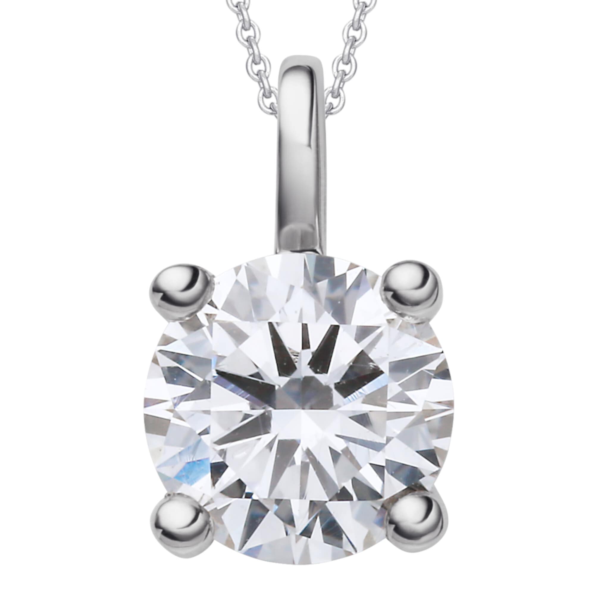 Vivance Kettenanhänger »0.5 ct Diamant Brillant Anhänger aus 750 Weißgold«, Damen Gold Schmuck