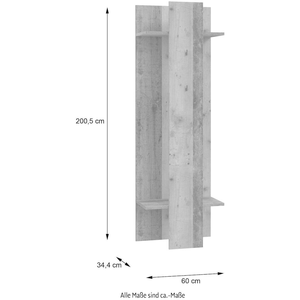 FORTE Garderobenpaneel »Clif«, (4 St.)