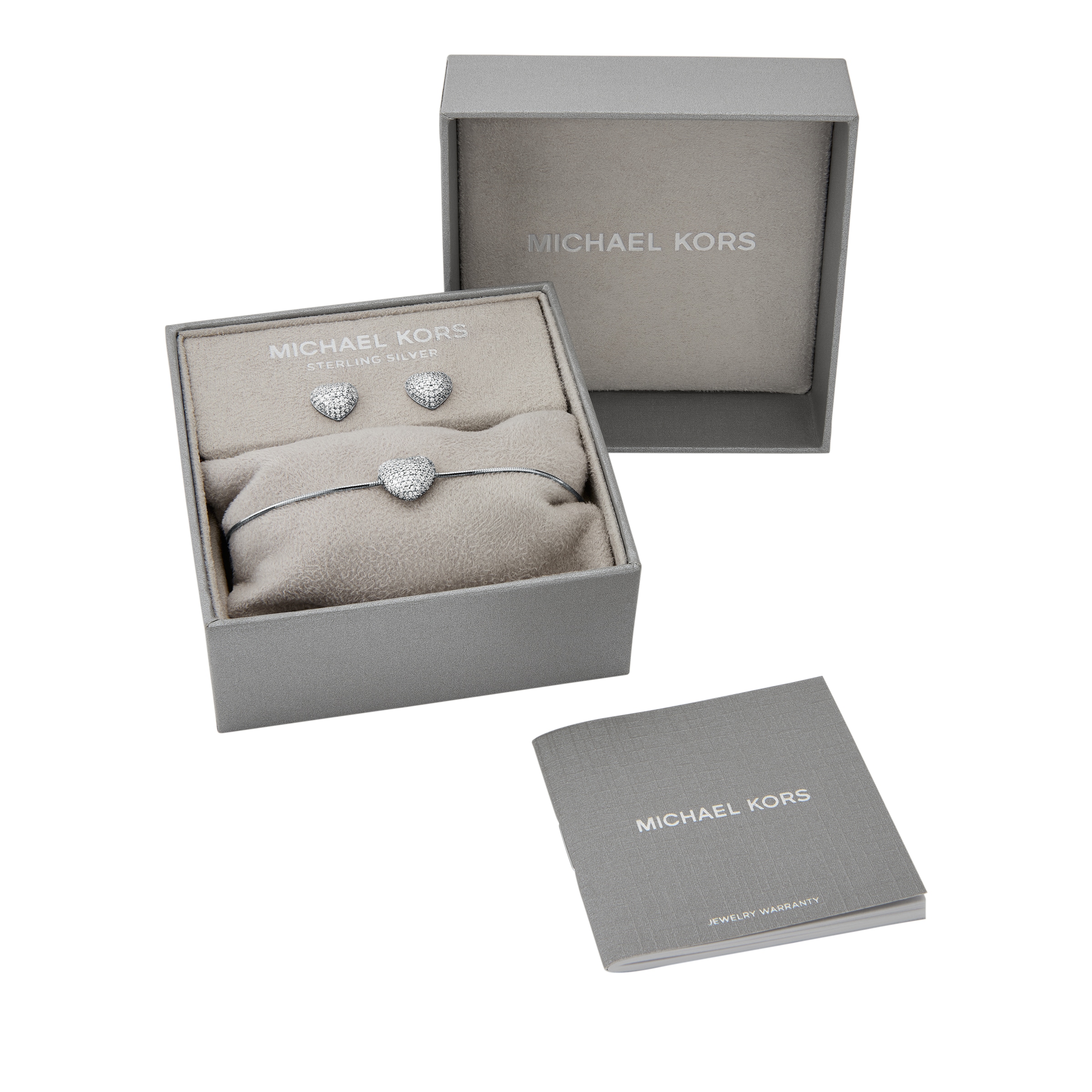 MICHAEL KORS Schmuckset »Multipack Schmuck Geschenk Silber 925 PREMIUM Herz« (Set, 3 Stk. tlg.)  mit Zirkonia (synth.)