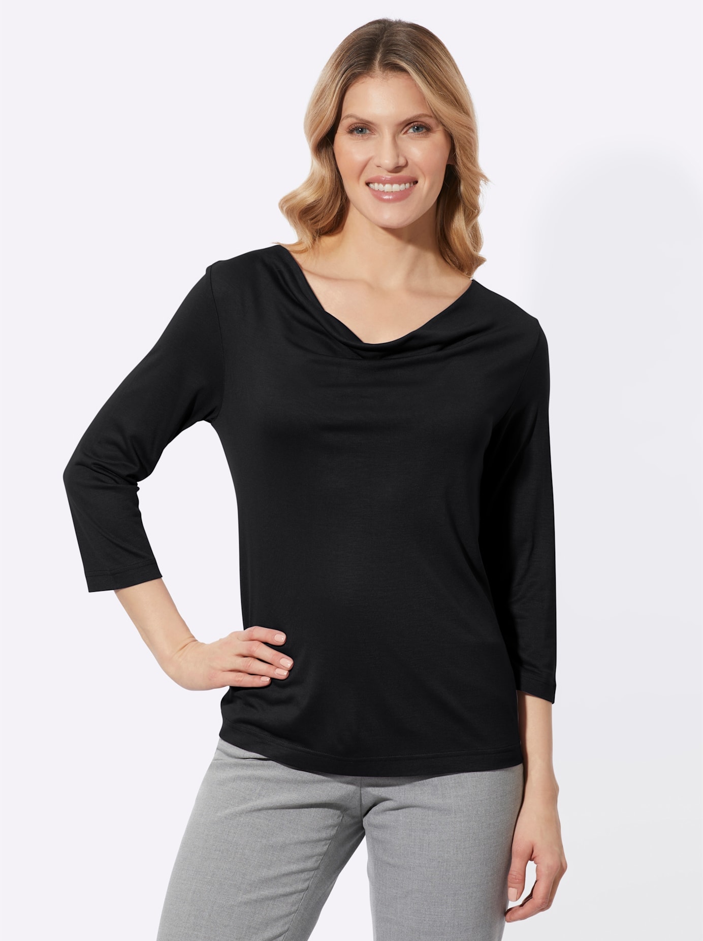 Classic Basics Wasserfallshirt "Wasserfallshirt" 1 Stk. tlg. günstig online kaufen