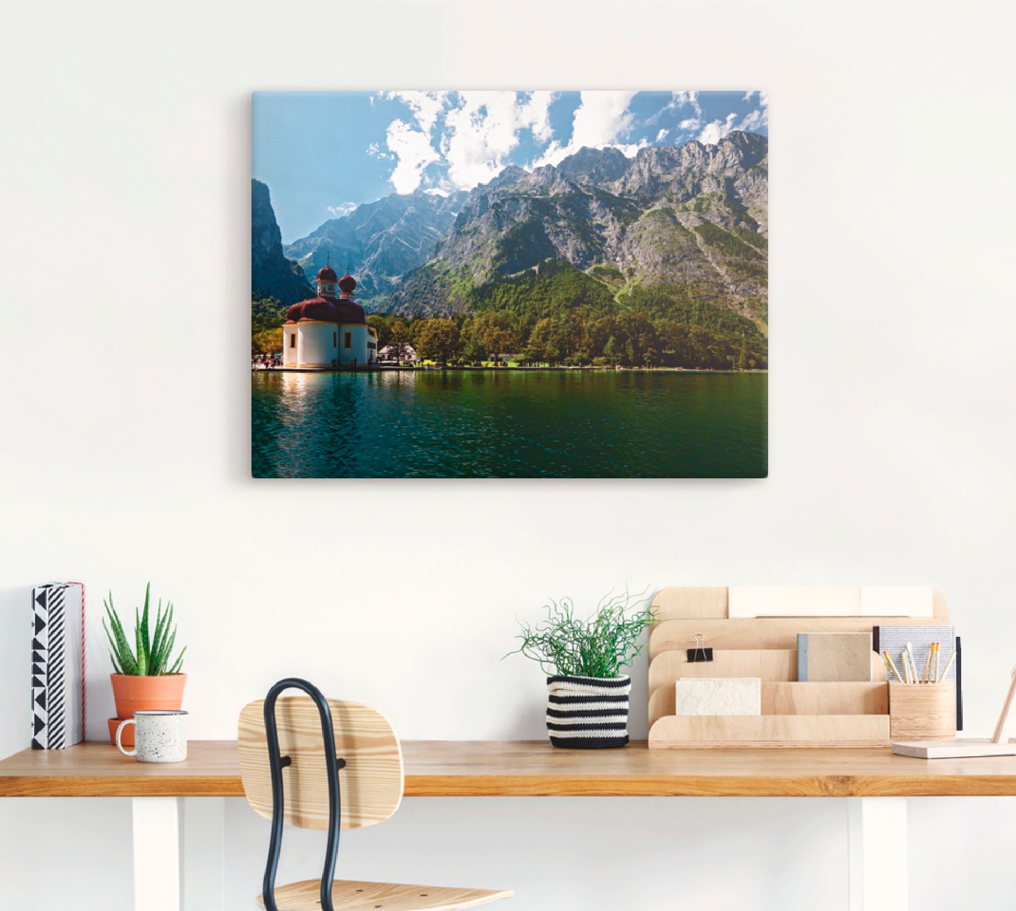 Artland Leinwandbild "St. Bartholomä (Königssee) I" Berge 1 Stk. tlg. auf H günstig online kaufen