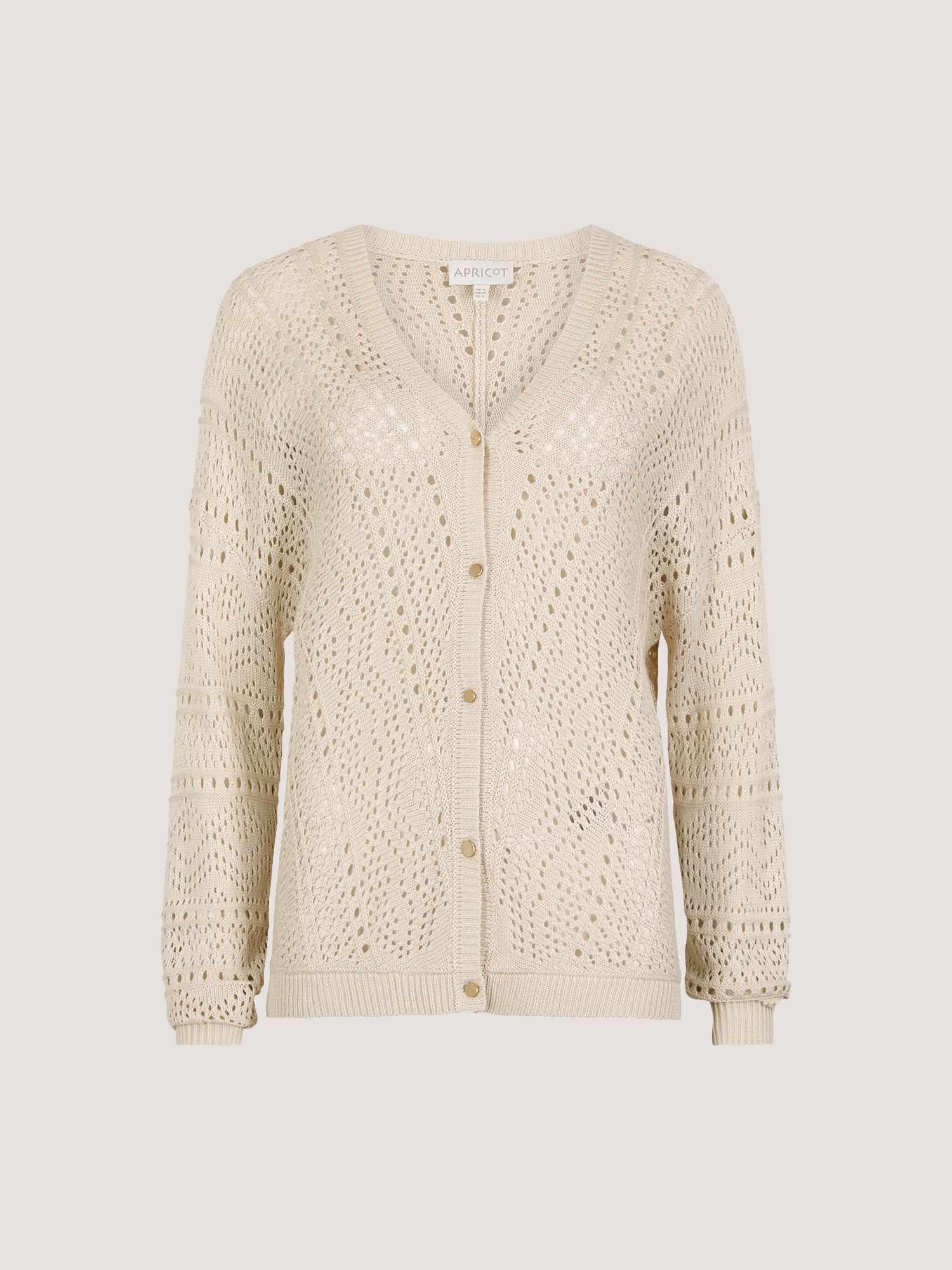 Apricot Cardigan »Chevron-Pointelle-Strickcardigan« Einfarbig