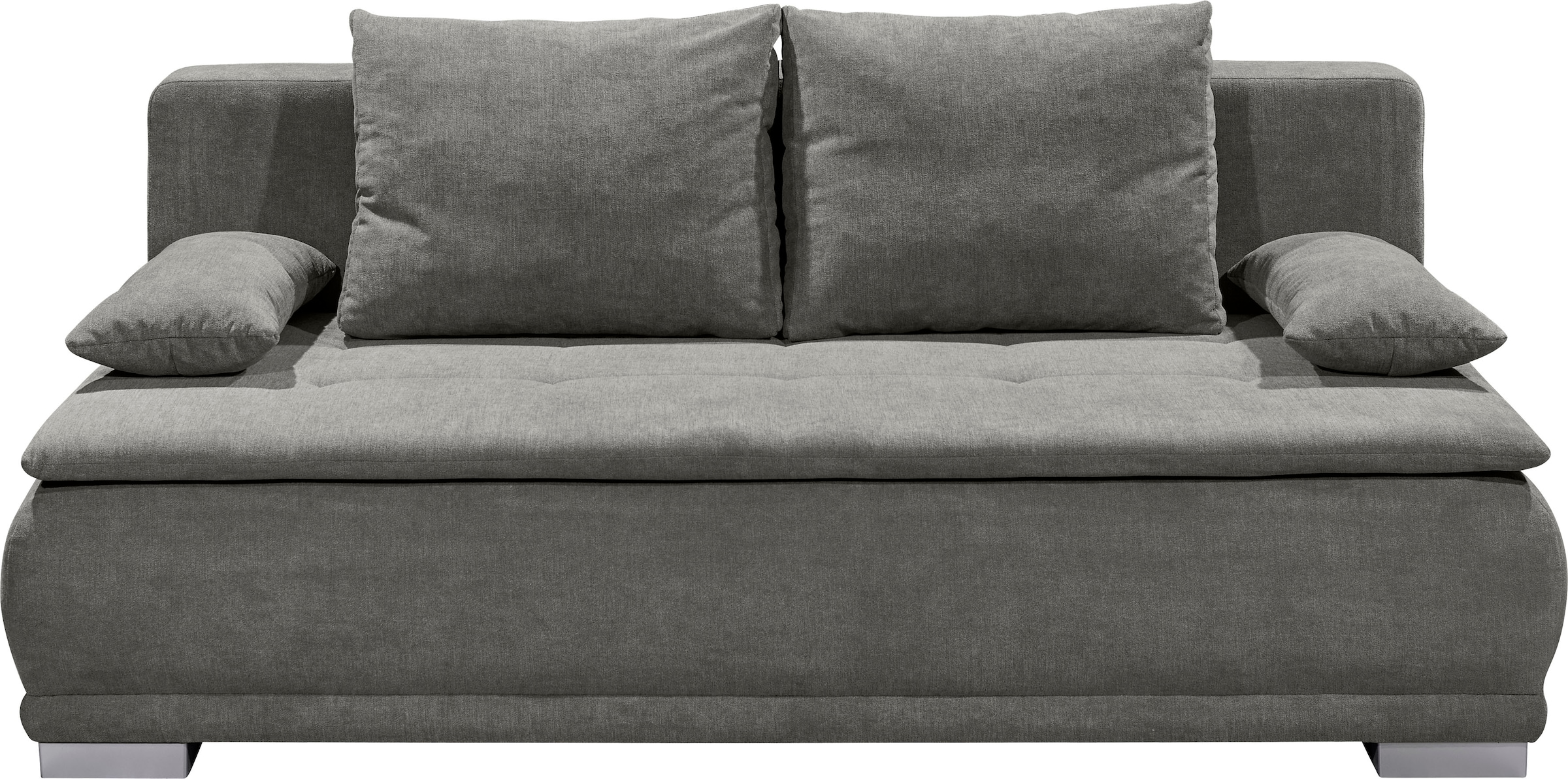 ED EXCITING DESIGN Schlafsofa "Luigi", mit Bettfunktion, Bettkasten, Rücken- und Armlehnkissen, frei im Raum