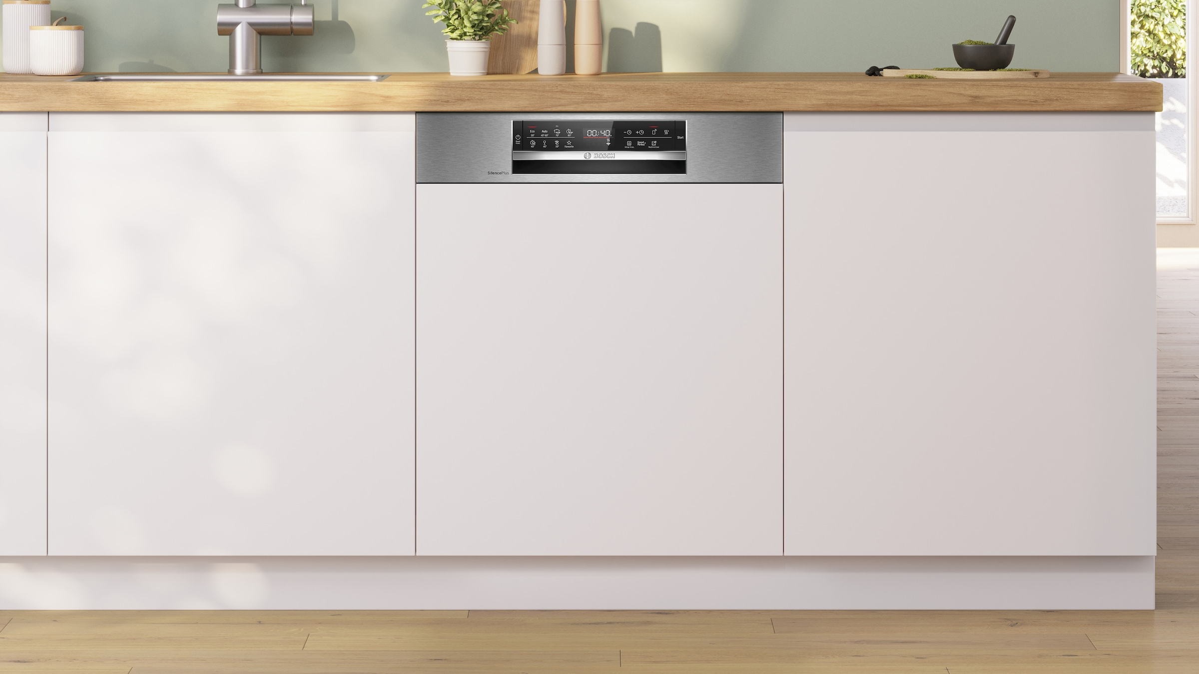 BOSCH teilintegrierbarer Geschirrspüler Serie 6 "SMI6ECS12E", 14 Maßgedecke