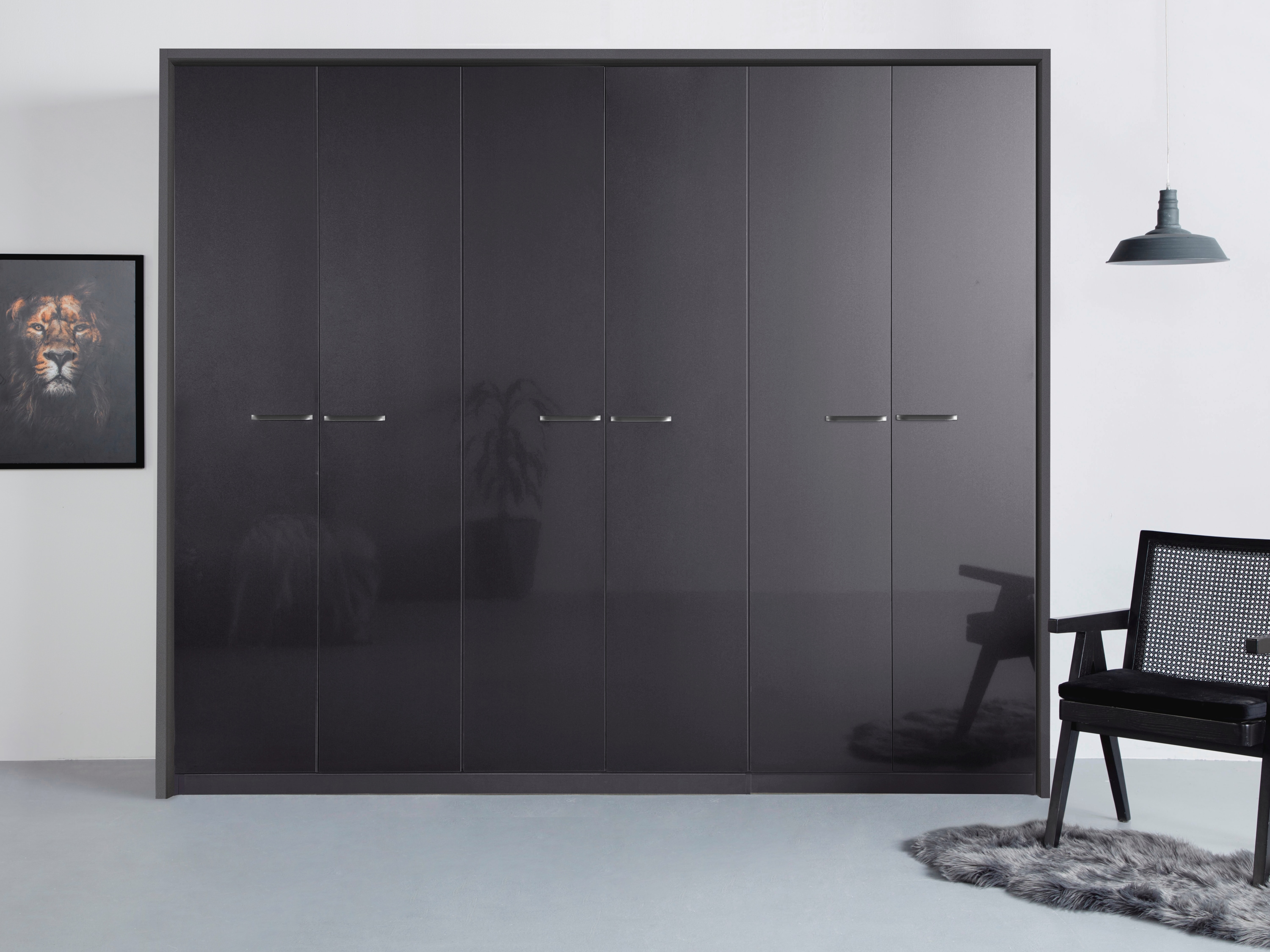 OTTO home "Mehrzweckschrank Aktenschrank Möbel Mietswohnung Schlafzimmer OTELI" erhältlich in Breiten 230/275 cm inkl. Innenschubladen und extra Böden, inkl. Passepartout optional mit Beleuchtung MADE IN GERMANY
