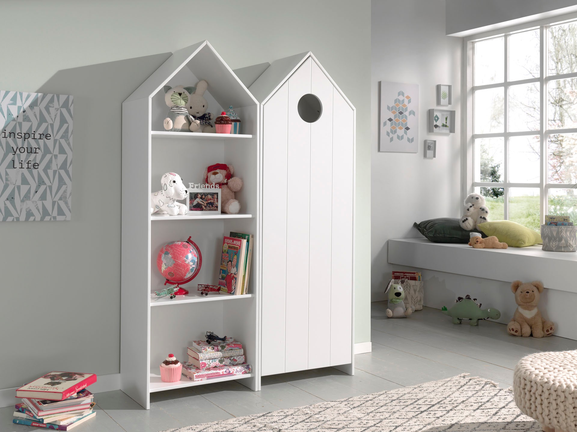 Vipack Jugendzimmer-Set "Casami, best. aus 1 Schrank mit Drehtür, 1 Regalsc günstig online kaufen