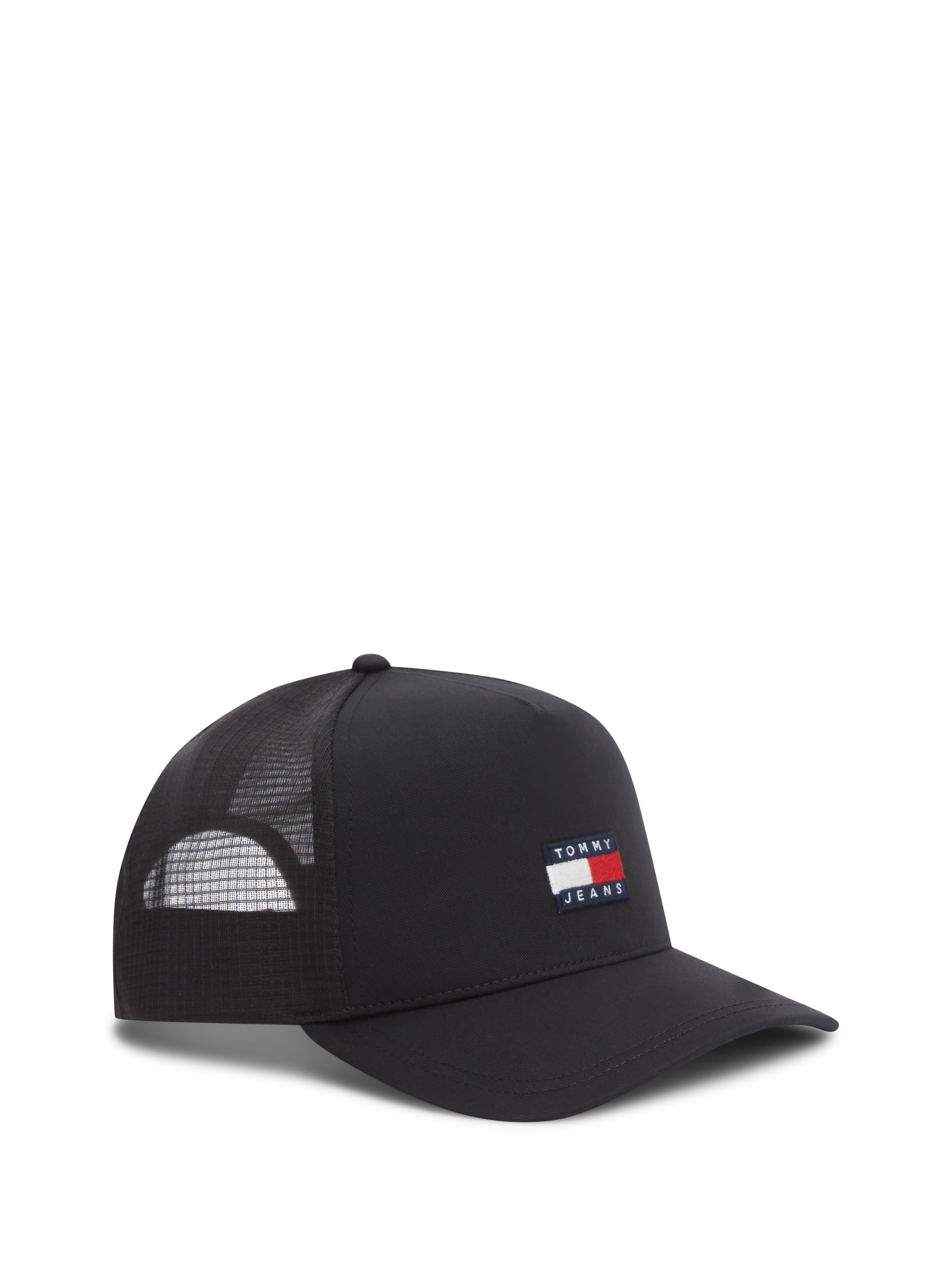 TOMMY JEANS Herren Trucker Cap "TJM HERITAGE"schwarz, Materialmix, Caps, Mesh-Einsatz hinten