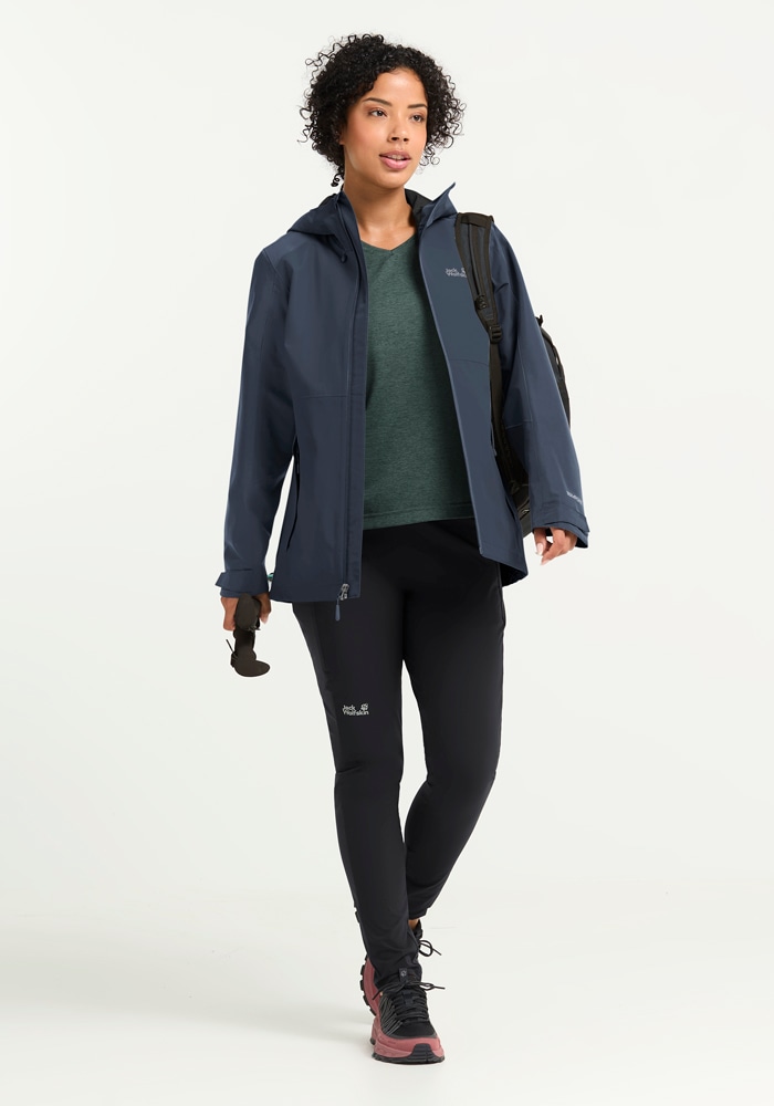 Jack Wolfskin Funktionsjacke »WILDBOUND 2L JKT W« Wasserdicht, atmungsaktiv, Übergangsjacke