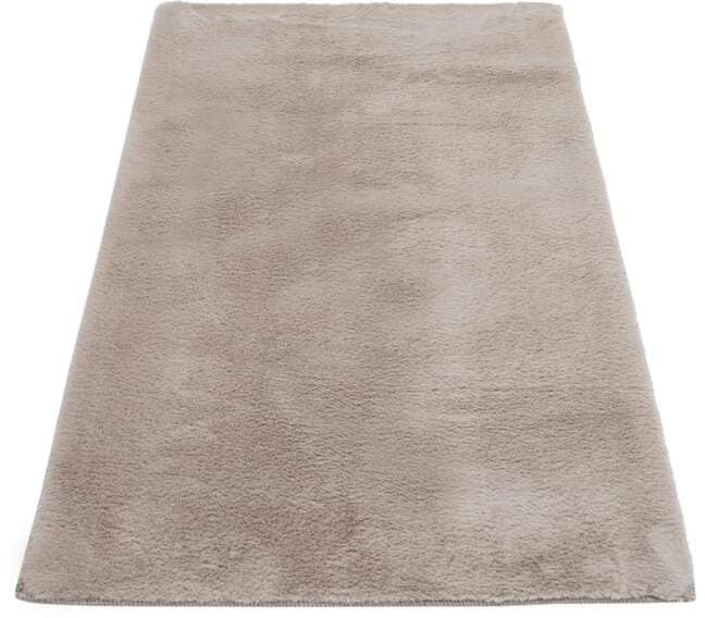 Carpet City Badematte »Topia Mats, Badteppich uni«, Höhe 14 mm, rutschhemmend beschichtet, strapazierfähig, Hochflor, Kaninchen Haptik, Polyester, Badezimmerteppich, waschbar