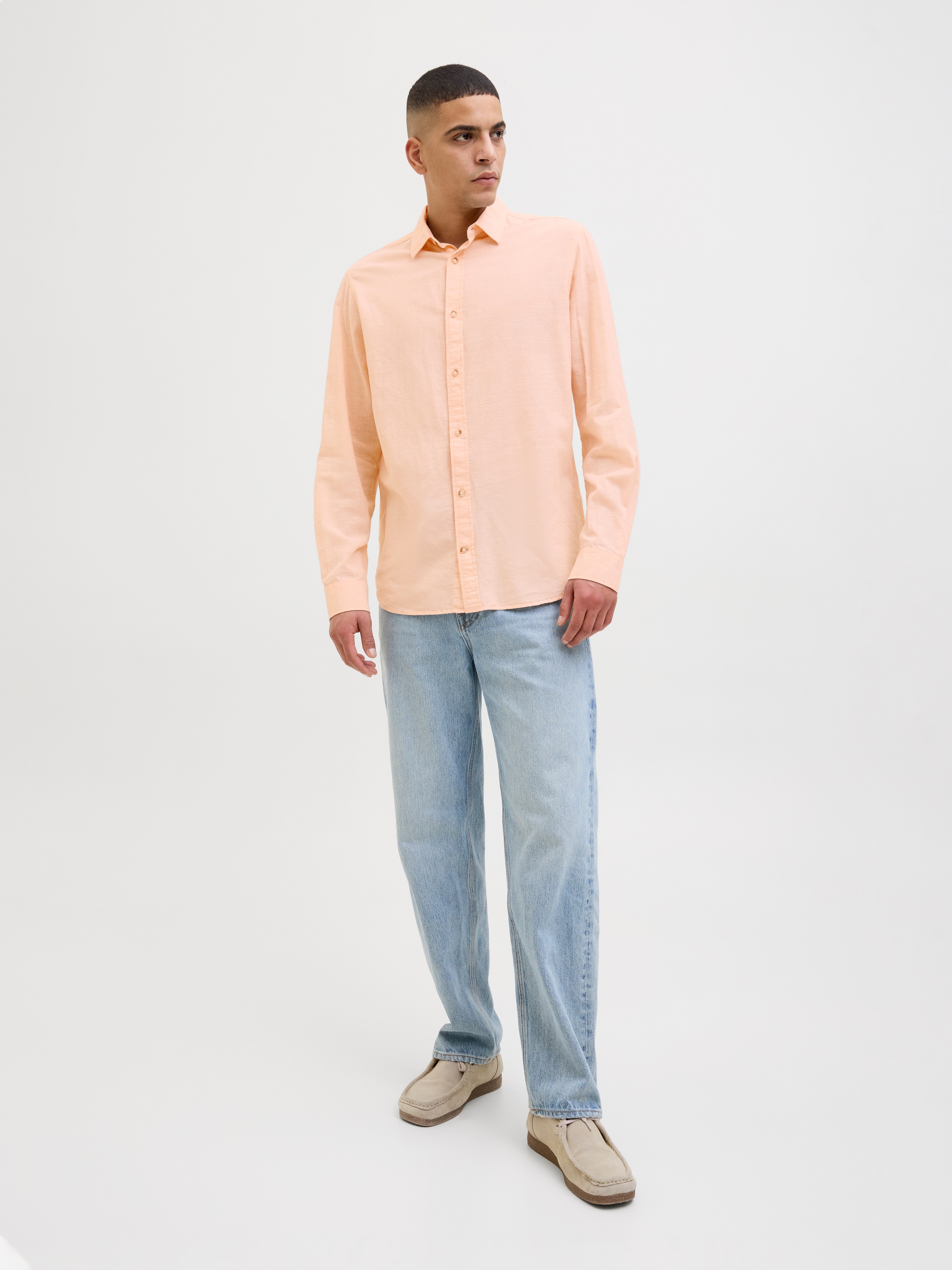 Jack & Jones Langarmhemd »JJESUMMER SHIRT LS SN«, mit Hemdkragen