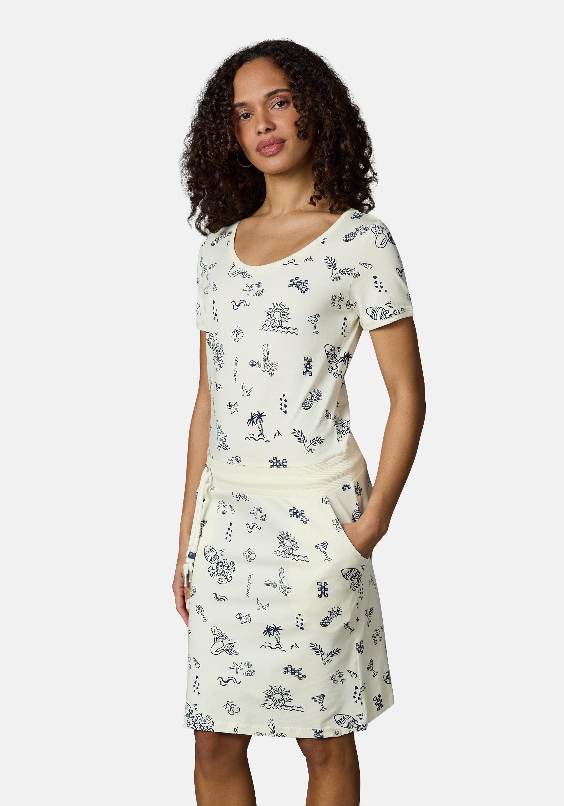Ragwear Sommerkleid "Baomi Summer YOUMODO" Außentaschen Eingrifftaschen Damen Minikleid in sommerlichem Print