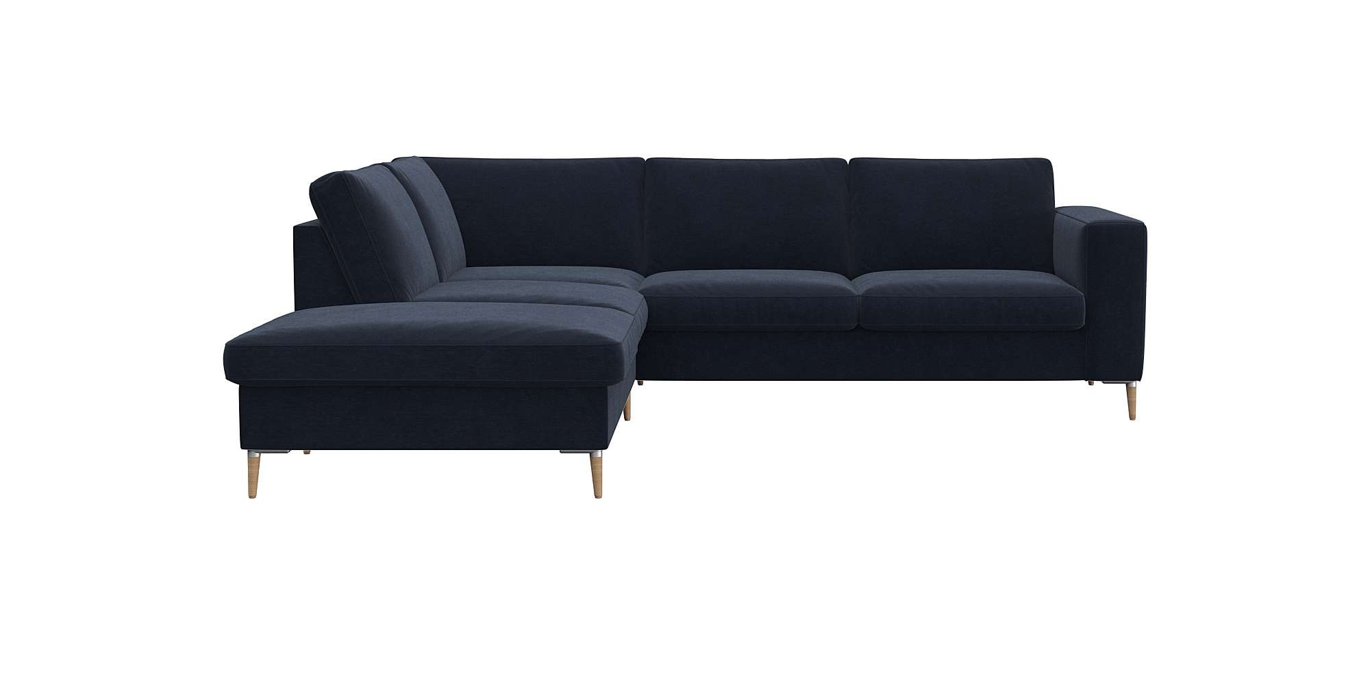 Ecksofa »Fiore, L-Form«, breite Armlehnen, Füße Alu/Eiche, B/T 241/225 cm, Kaltschaum...