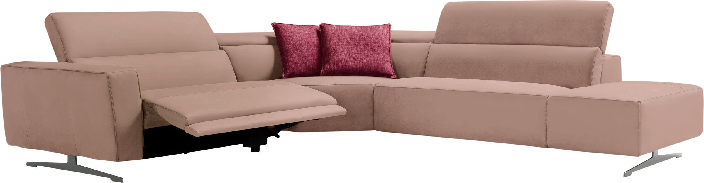 Thumbnail - Egoitaliano Ecksofa "Stefanie-e, Designsofa der Extraklasse, bequem mit hohem Sitzkomfort" mit Relaxfunktion und verstel...