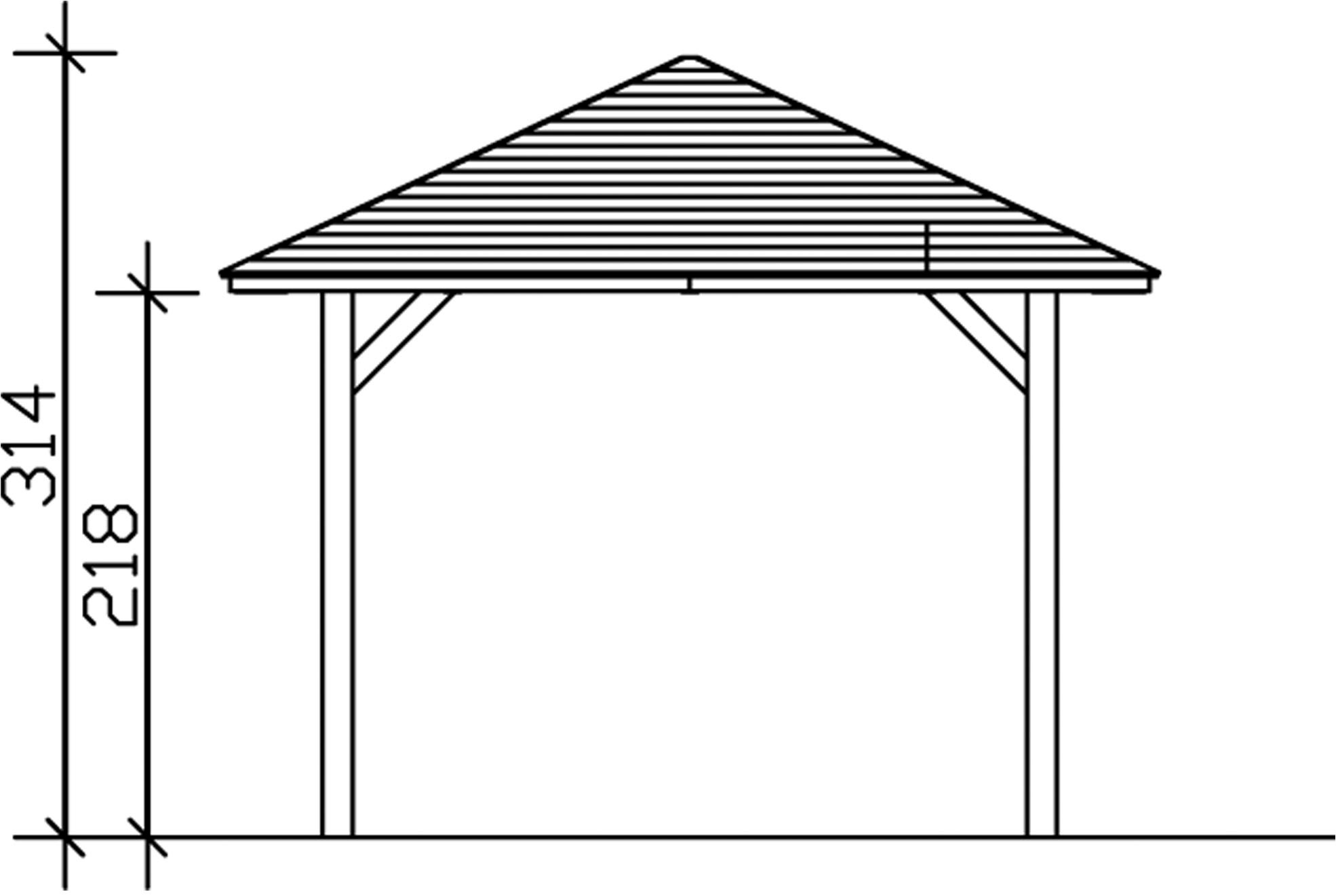 Skanholz Holzpavillon »Cannes 1«, Leimholz, 294 x 294 cm