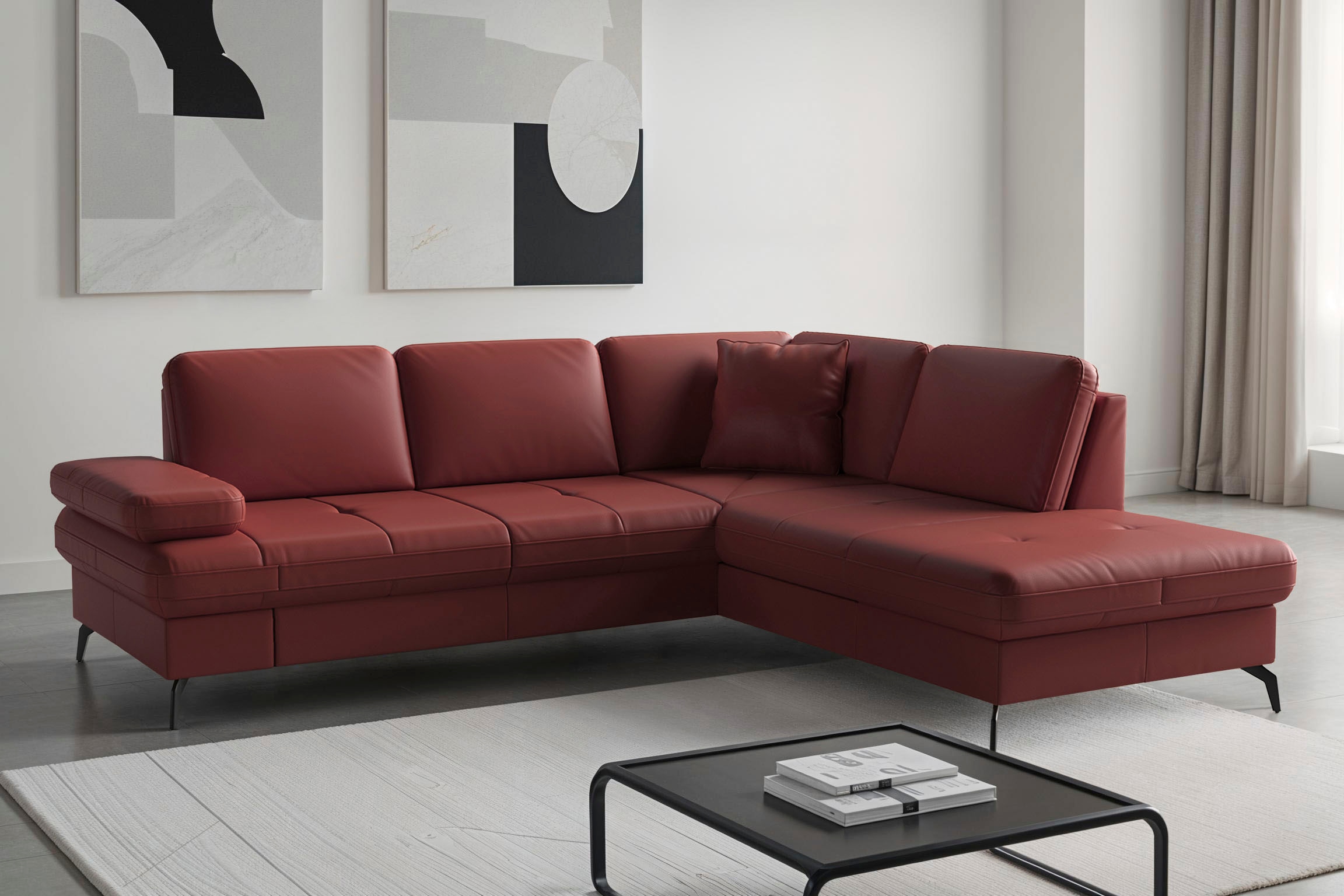 sit&more Ecksofa "Morris Jubi, Ottomane, Breite 238 cm" mit Armteilfunktion, wahlweise mit Schlaffunktion