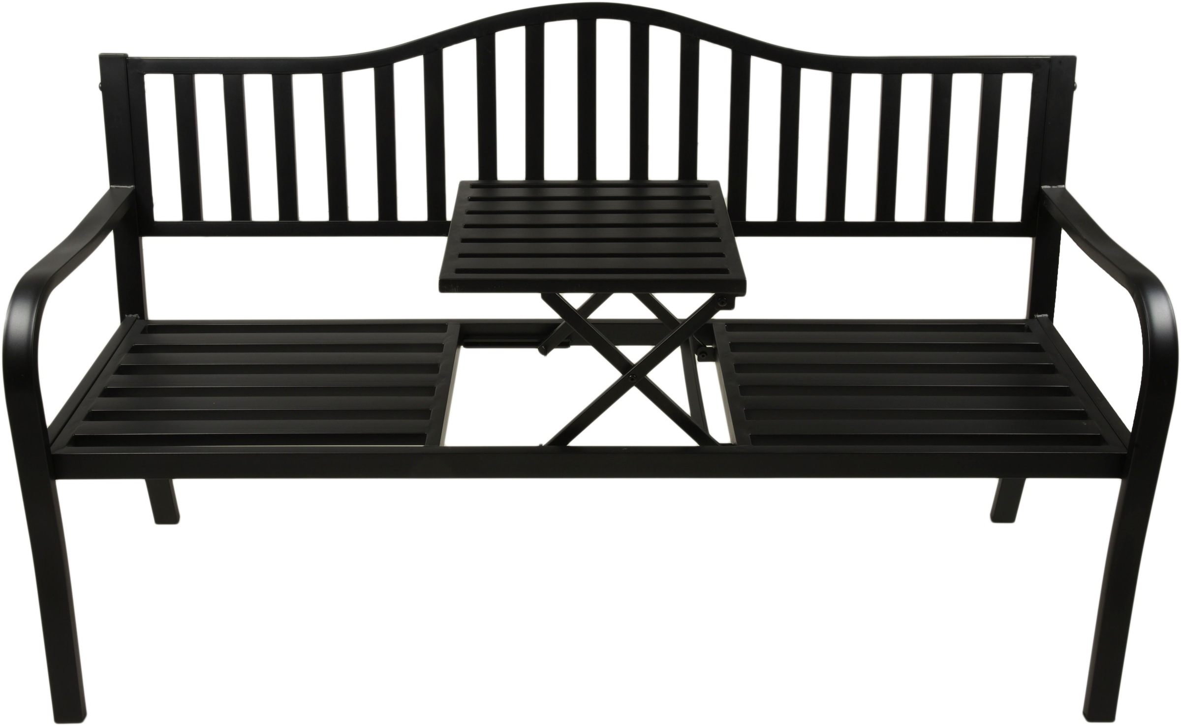 Gartenbank GARDEN PLEASURE "SEGULA", grau (anthrazit, anthrazit), B:150cm H:89cm T:60cm, Stahl, pulverbeschichtet, Sitzbänke, Gartenbank, mit hochklappbarem Tisch, BxTxH: 150x60x89 cm 2