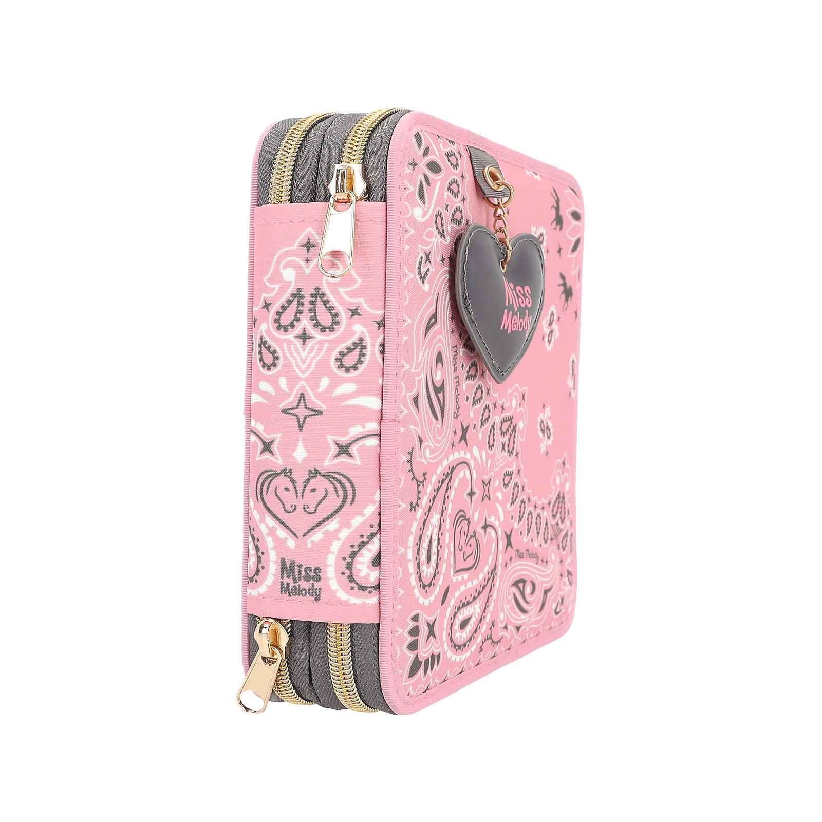 Depesche Buntstift »2-Fach Federtasche Bandana Miss Melody 20 x 18,7 x 5,5 cm rosa«