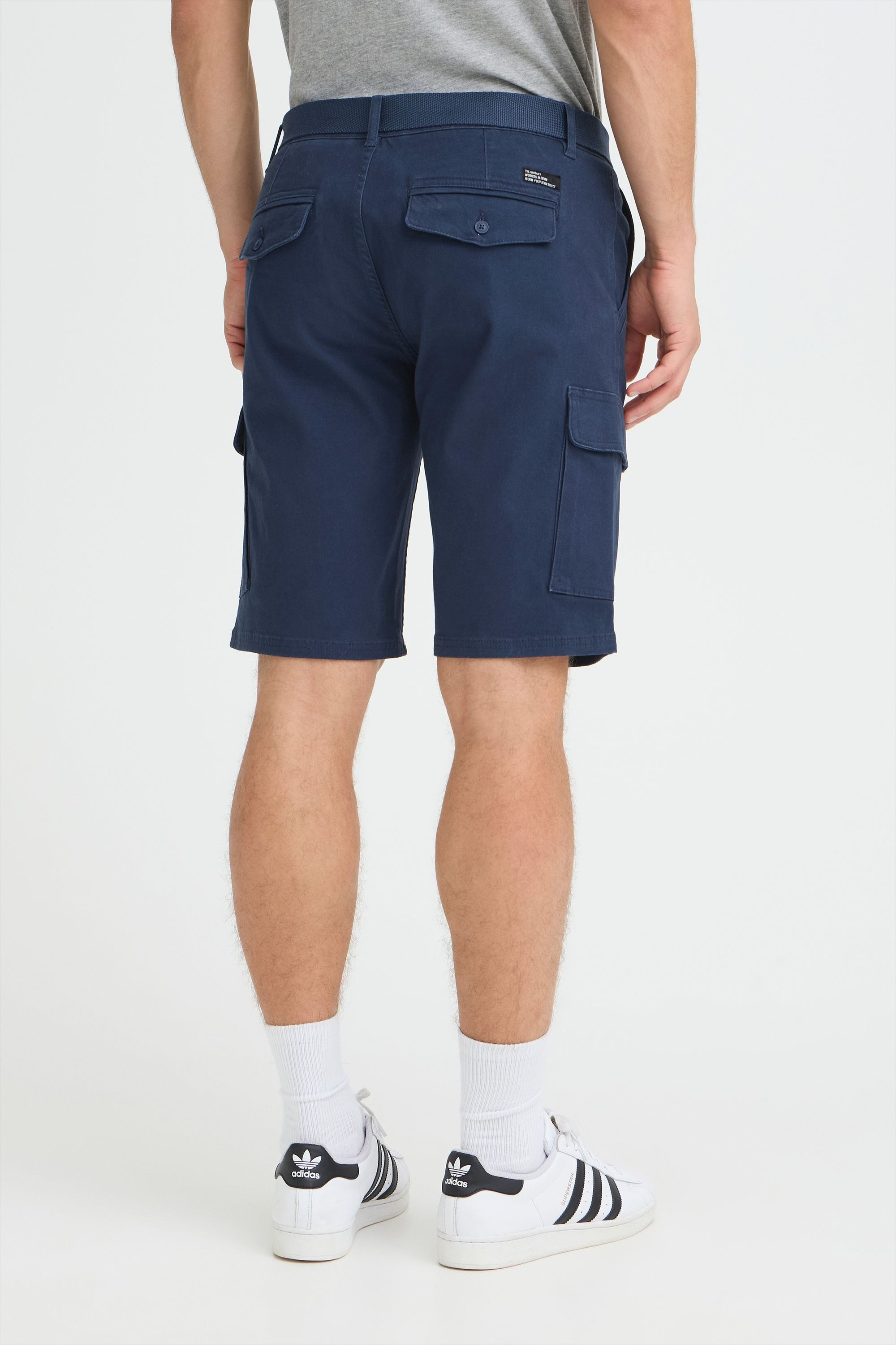 Cargoshorts BLEND "Cargoshorts BHMBelos", Herren, Gr. M, N-Gr, blau (marineblaus), Obermaterial: 98% Baumwolle CO. 2% Elasthan EL., Hosen 6