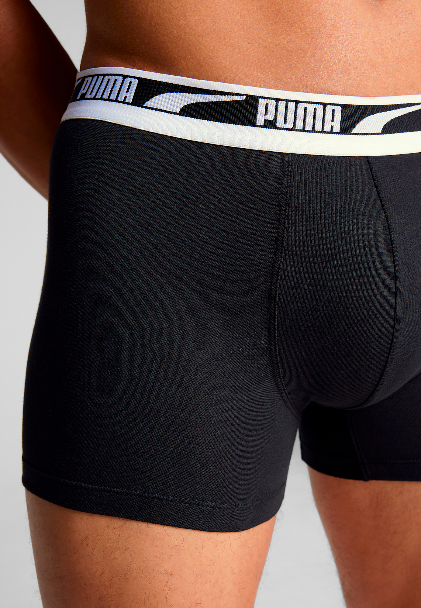 PUMA Boxershorts »PUMA MEN EVERYDAY MULTI LOGO BOXERS 2P«, (2er Pack), Komfortabler Logobund