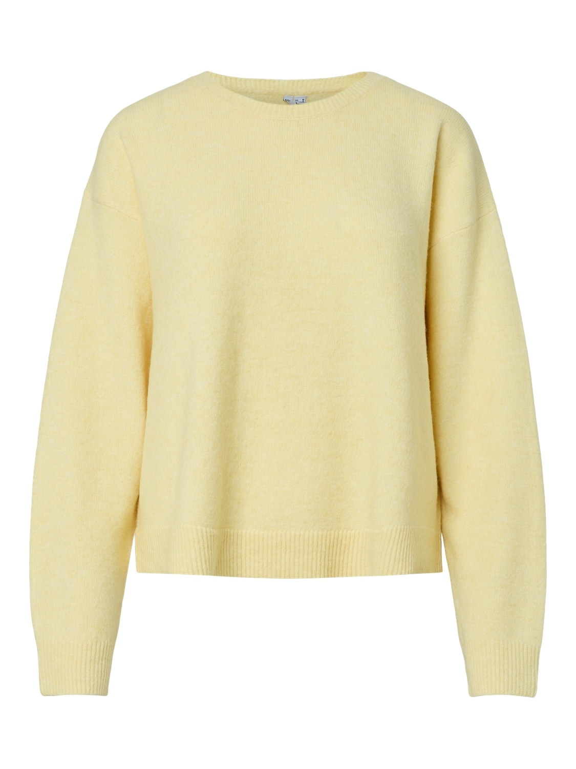 pieces Rundhalspullover »PCSALLY LS O-NECK KNIT NOOS BC« Materialmix
