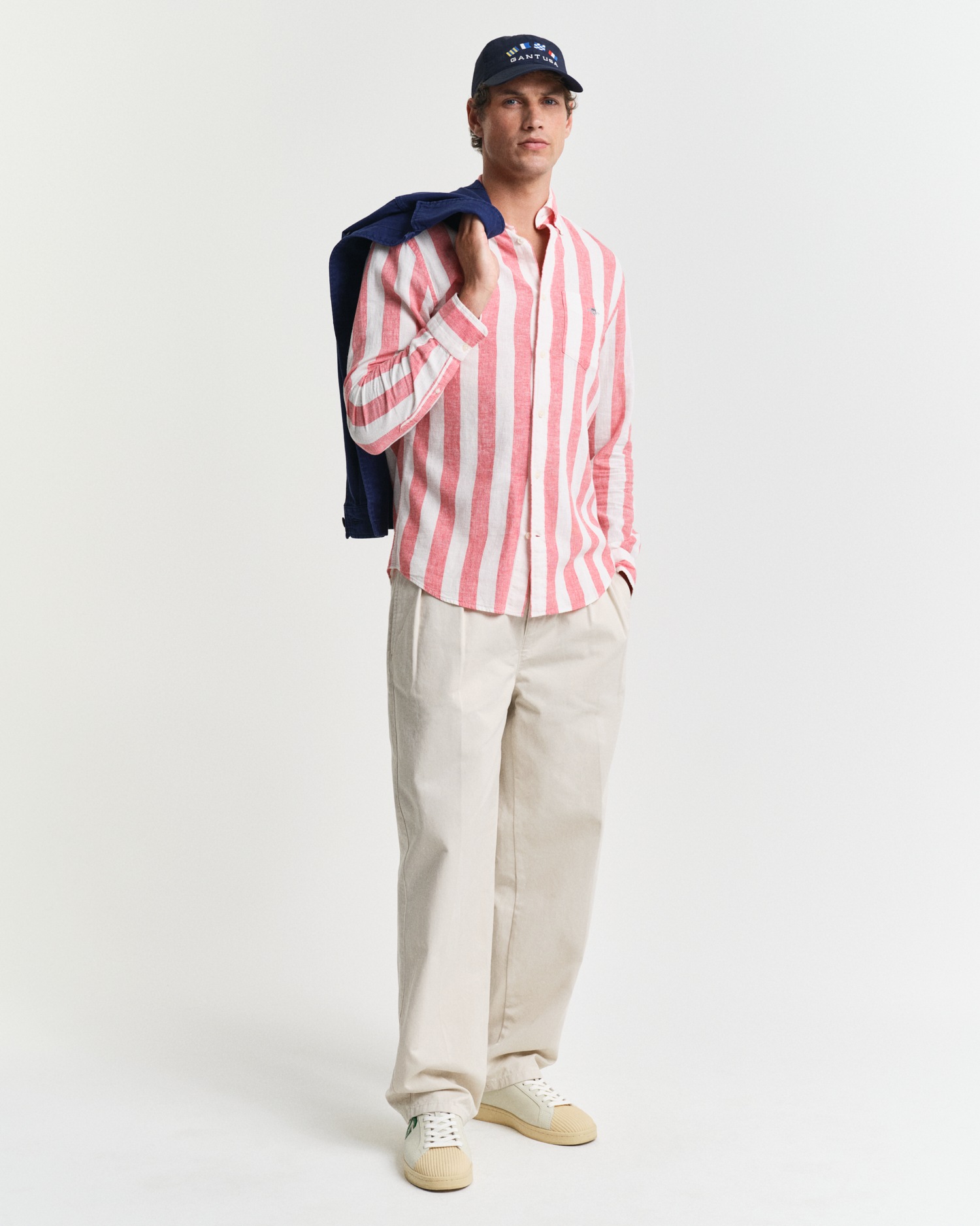 Gant Langarmhemd »REG COTTON LINEN BOLD STRIPE SHIRT«