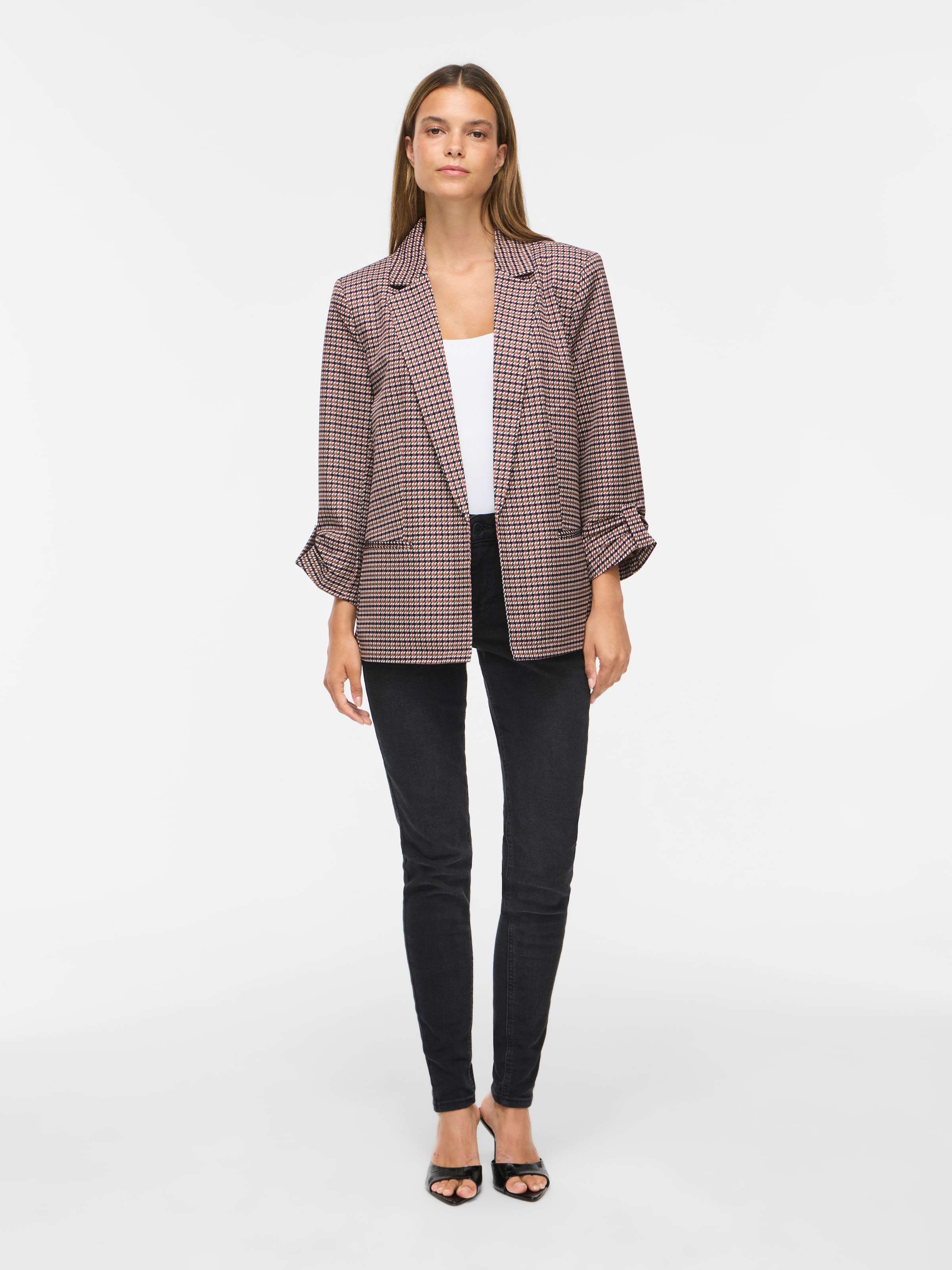 Vila Kurzblazer »VINICE 3/4 LOOSE BLAZER - NOOS« Materialmix