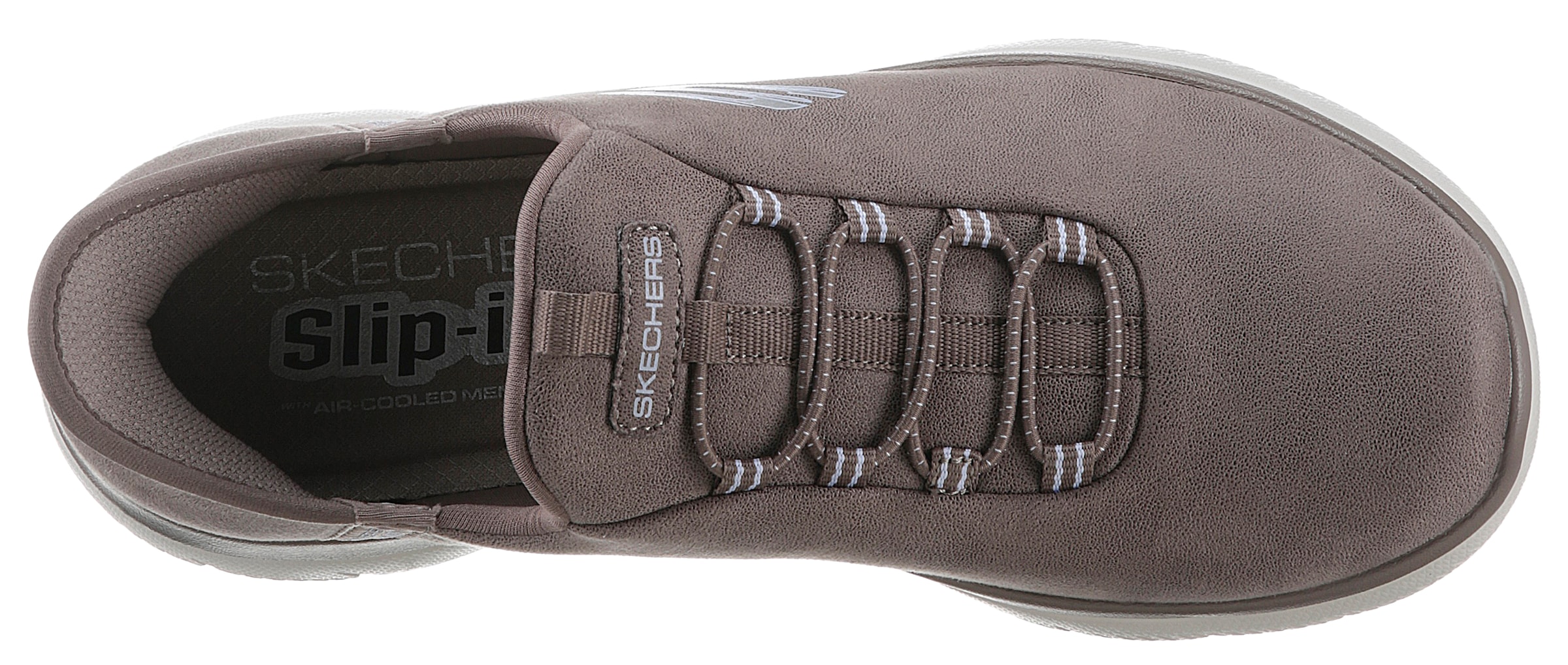 Skechers Slip-On Sneaker »SUMMITS«, Slipper, Freizeitschuh, Halbschuh in veganer Verarbeitung