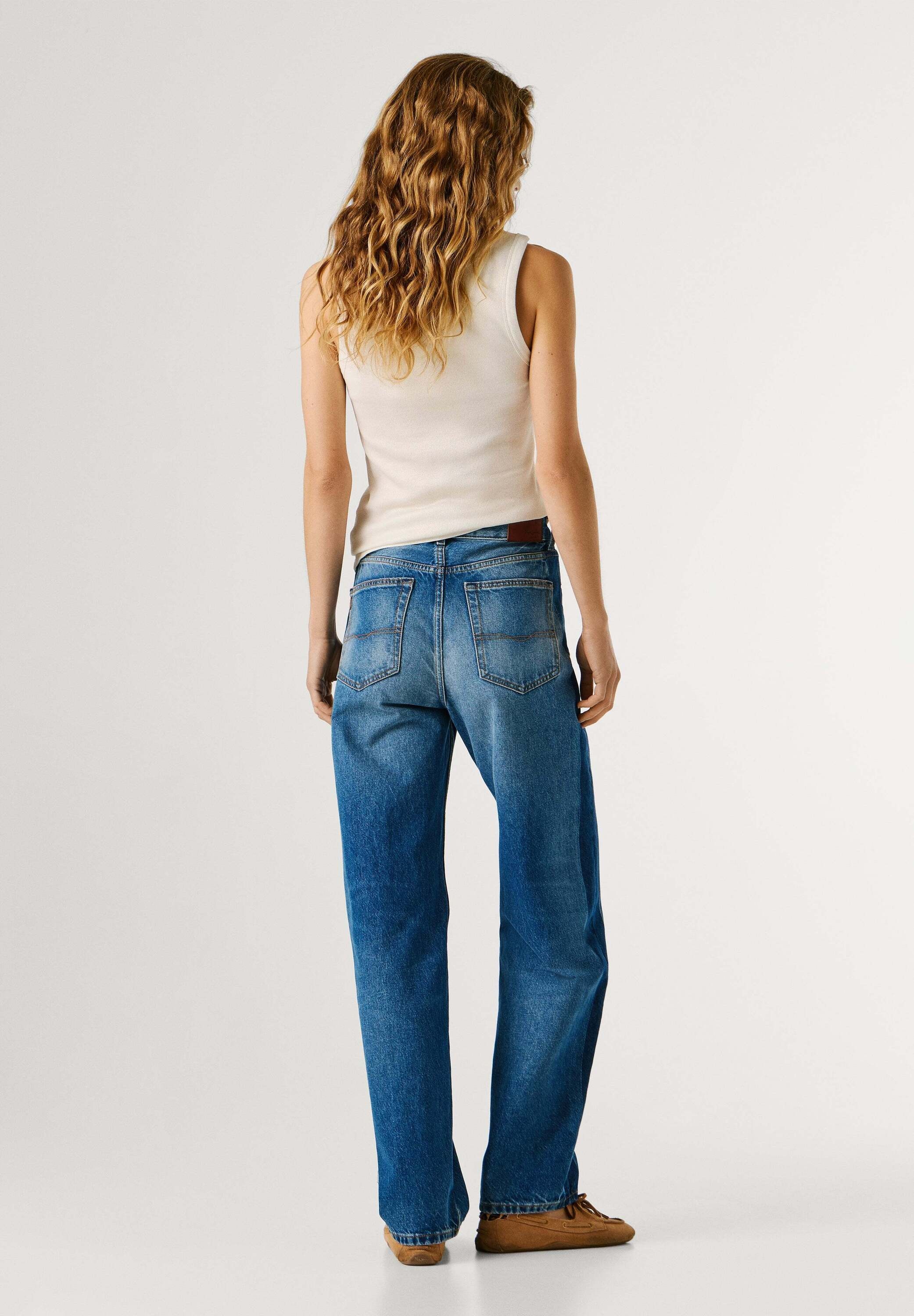 Pepe Jeans Straight-Jeans »trousers STRAIGHT HW EDEN WORKWEAR BLUE«