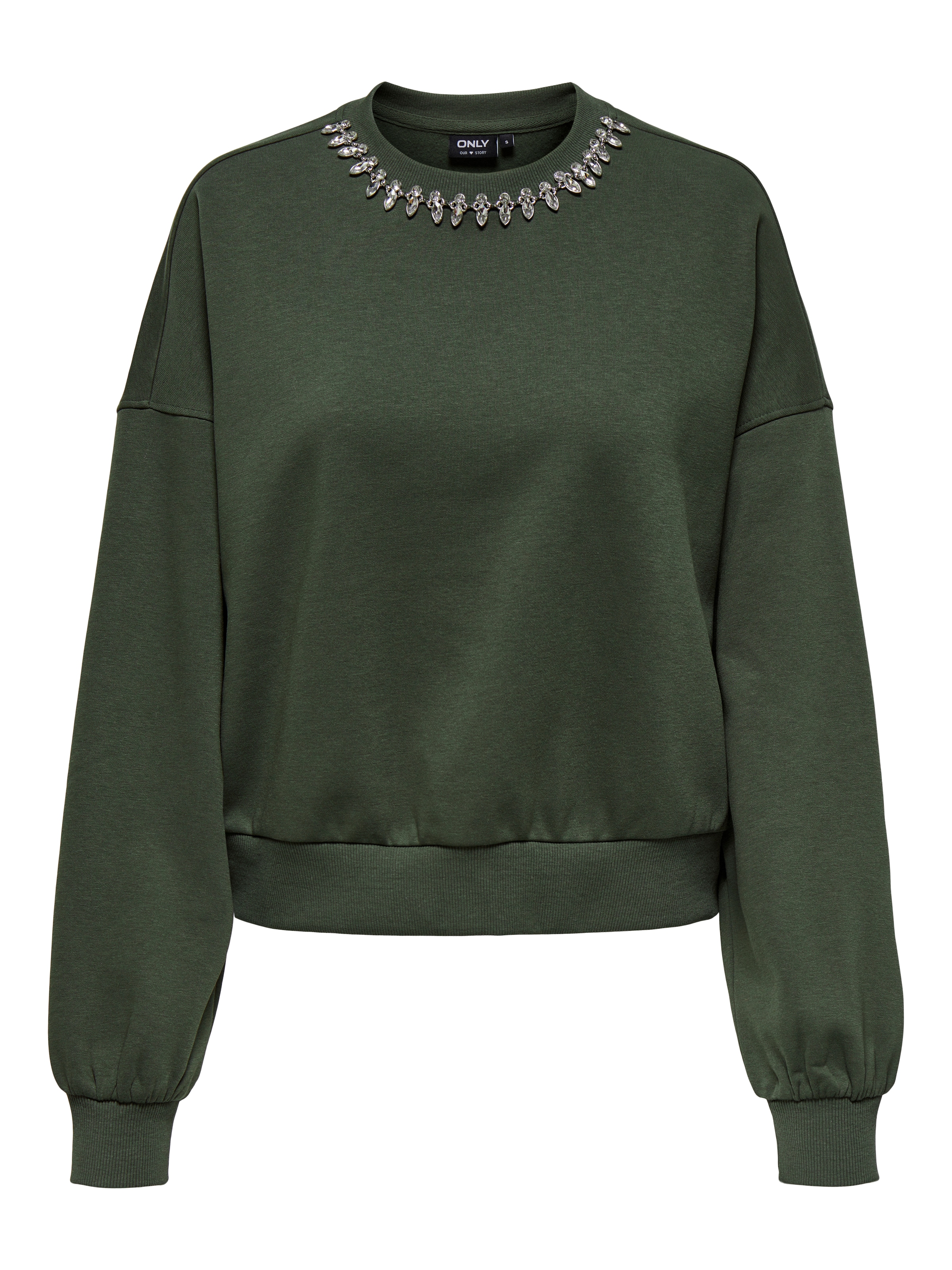 Sweatshirt »ONLKIARA L/S O-NECK EMBELLISHMENT SWT«