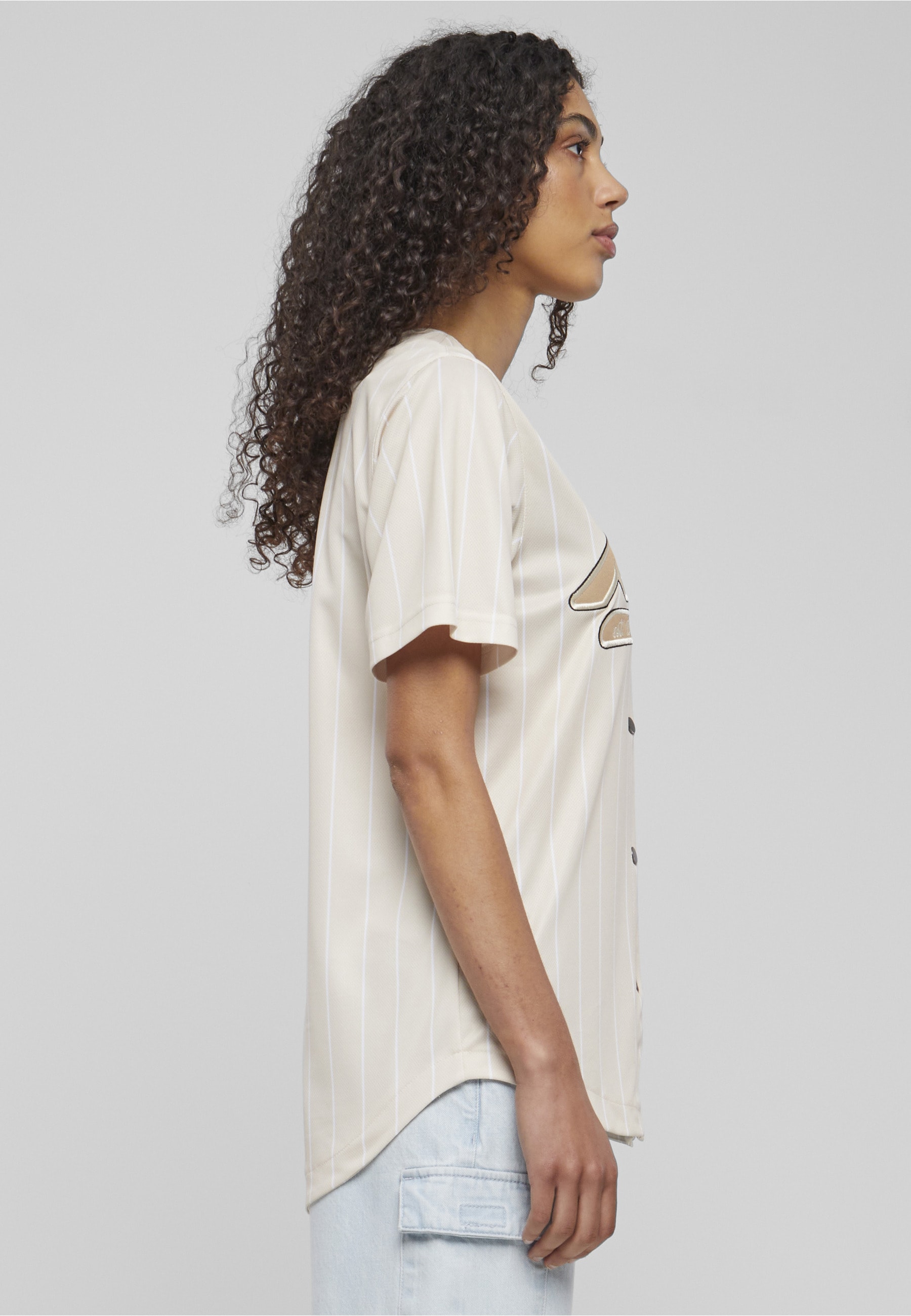 Karl Kani Kurzarmshirt »Karl Kani Damen KW233-035-1 KK Varsity Pinstripe Baseball Shirt« 1
