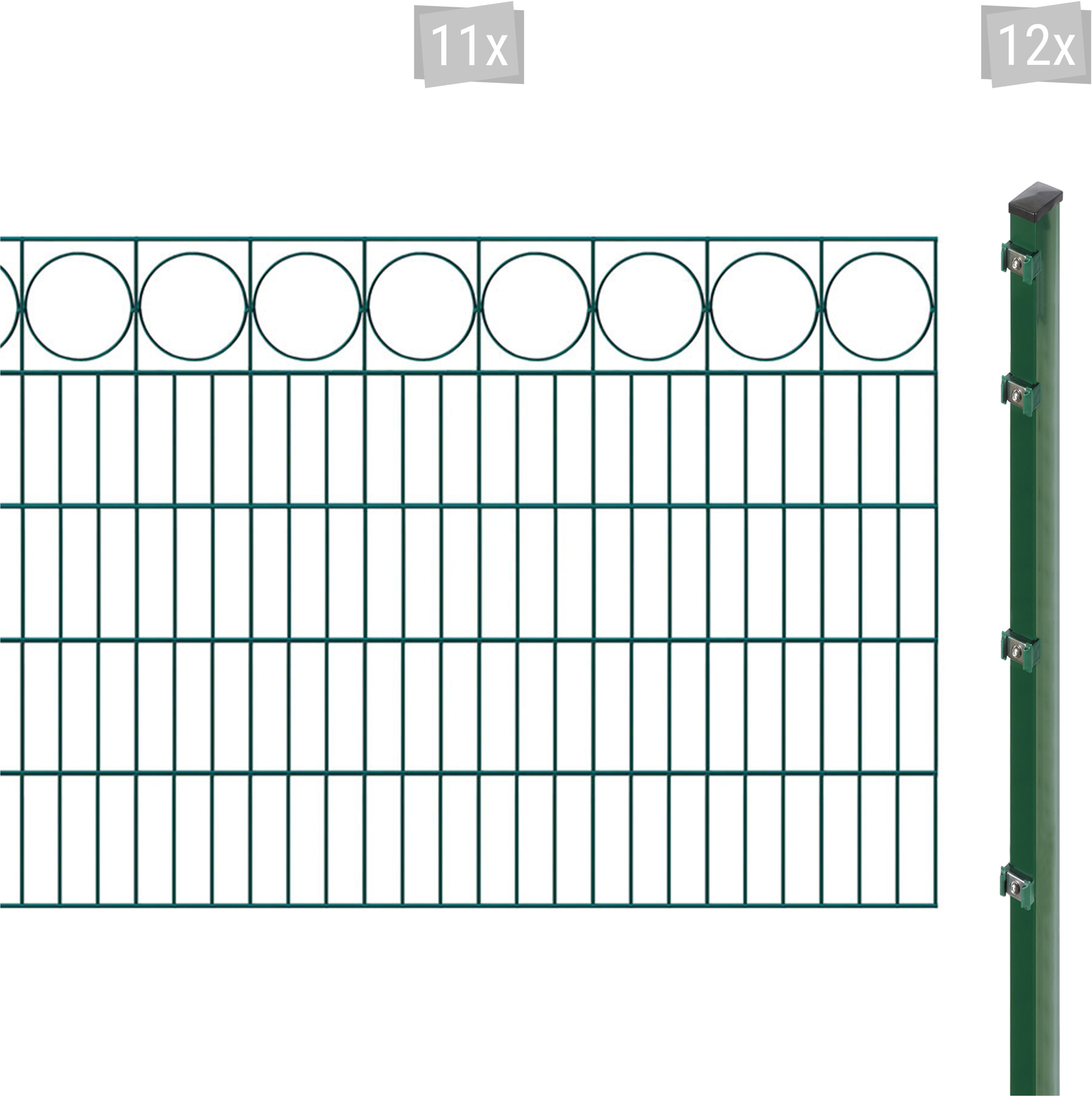 Arvotec "EXCLUSIVE 100 zum Einbetonieren "Ring" mit Zierleiste" Zaunhöhe 100 cm, Zaunlänge 2 - 60 m